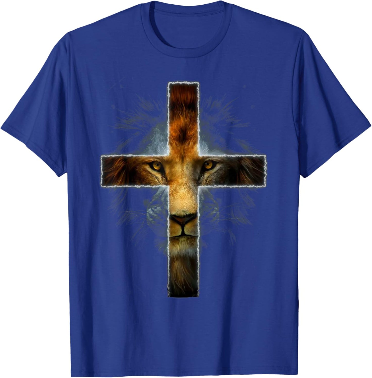 Christian Jesus Lion of Tribe Judah Cross Gift Women T-Shirt - T-Shirt | Royal