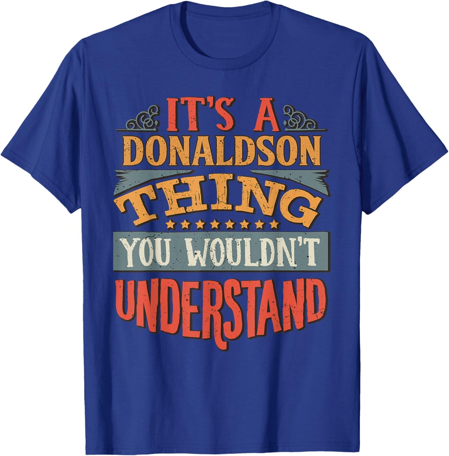 Donaldson Name T-Shirt - T-Shirt | Royal