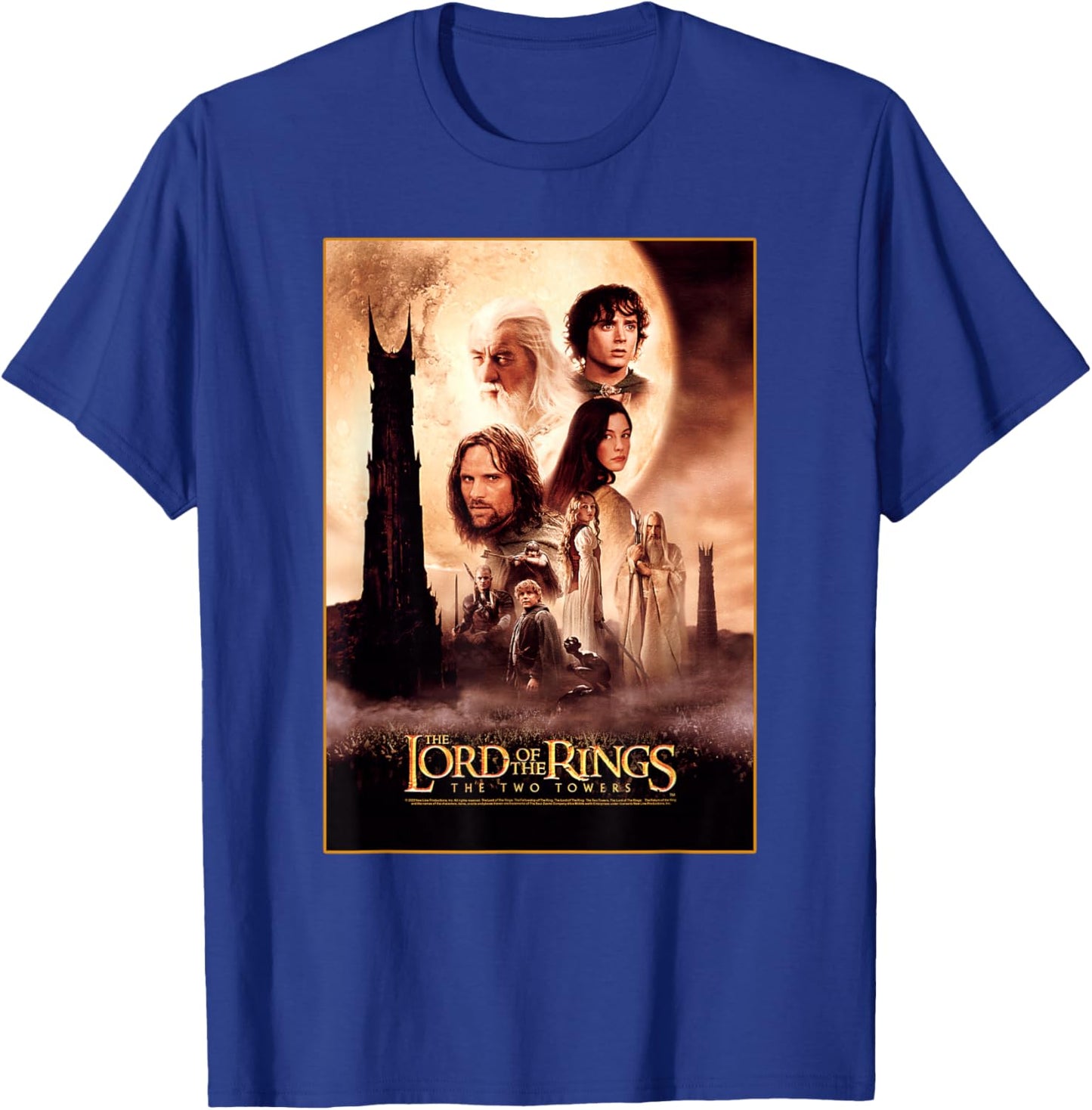 Lord Of The Rings Group Two Towers Poster T-Shirt - T-Shirt | Royal