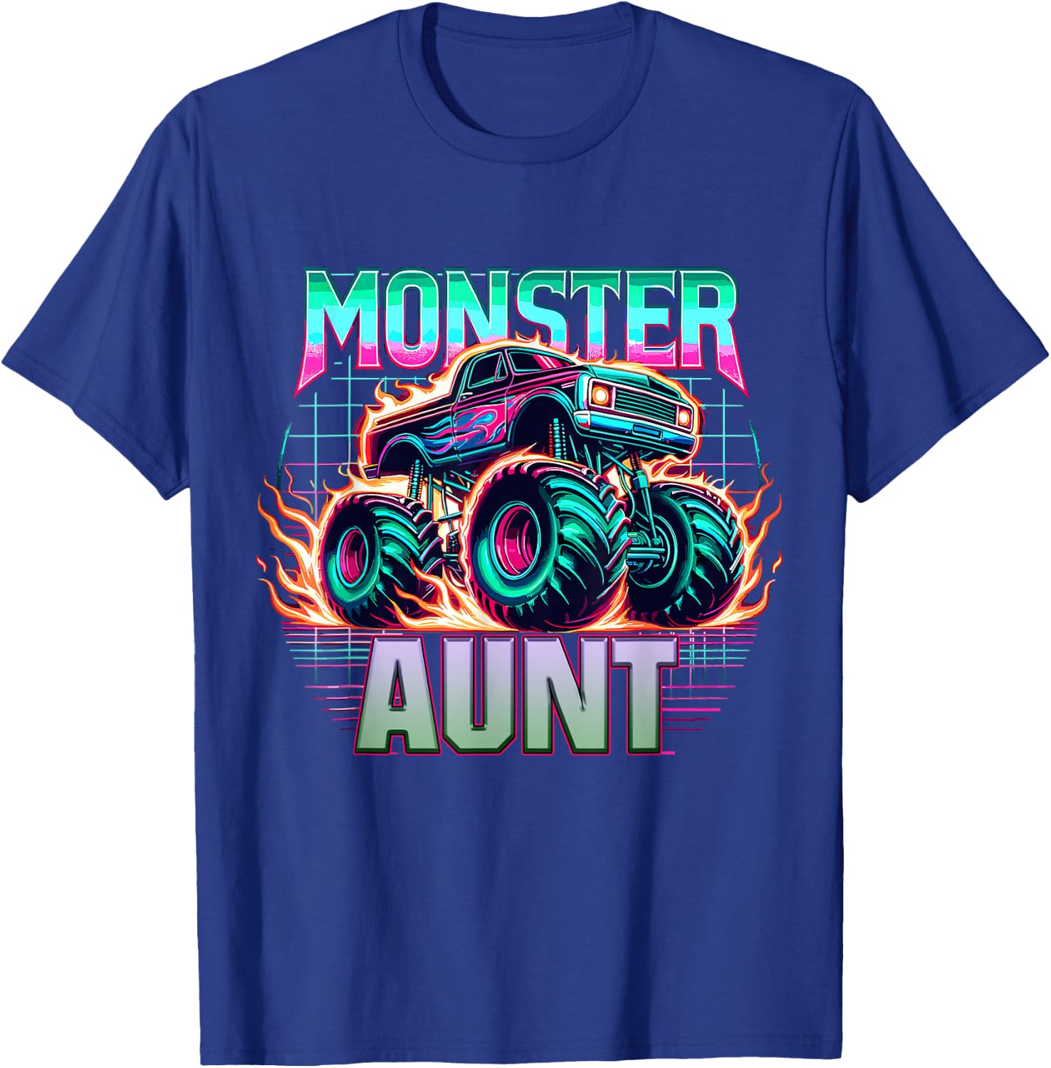 Monster Truck Aunt Monster Truck Are My Jam Truck Lovers T-Shirt - T-Shirt | Royal