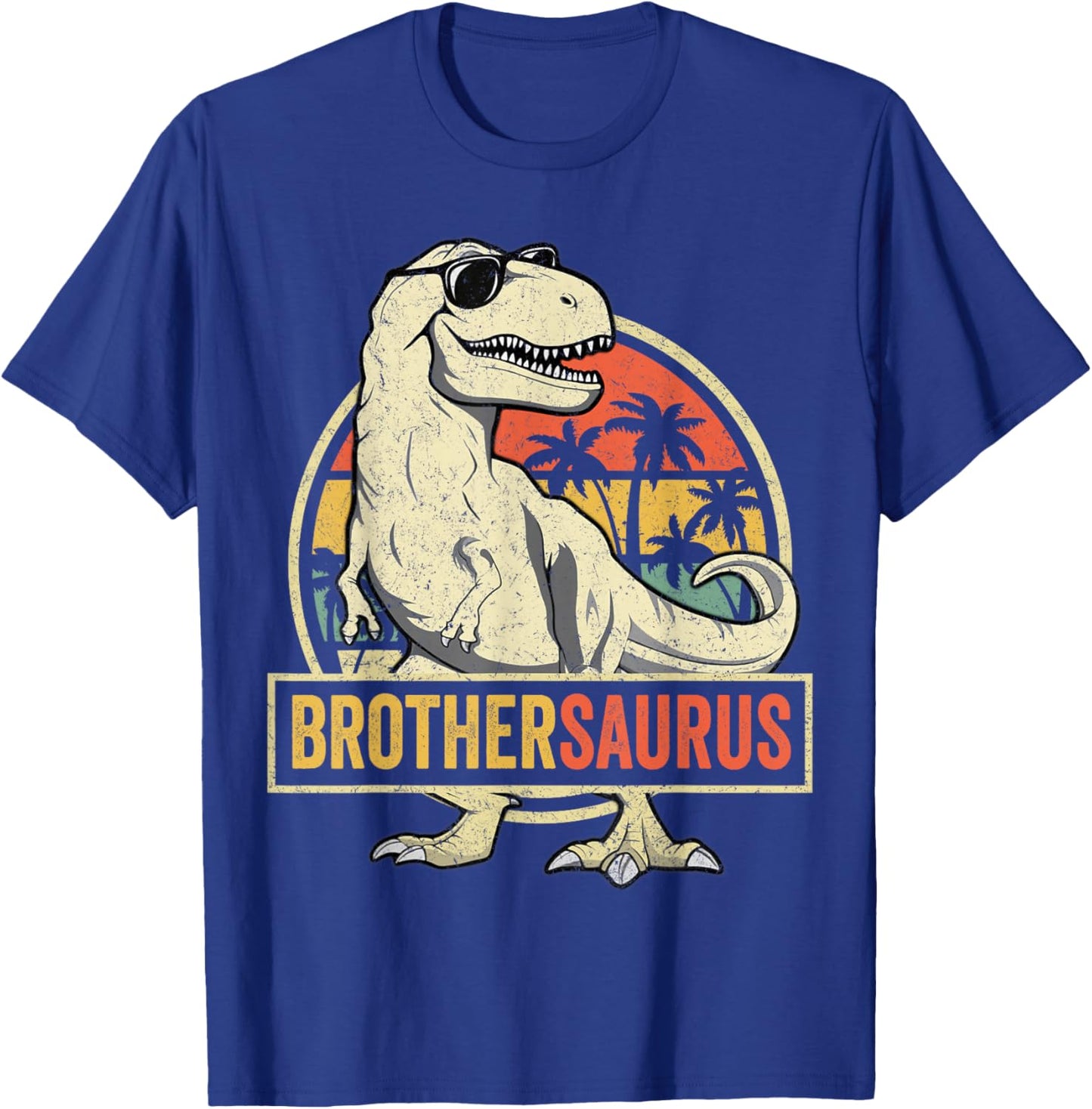 Brothersaurus T rex Dinosaur Brother Saurus Family Matching T-Shirt - T-Shirt | Royal