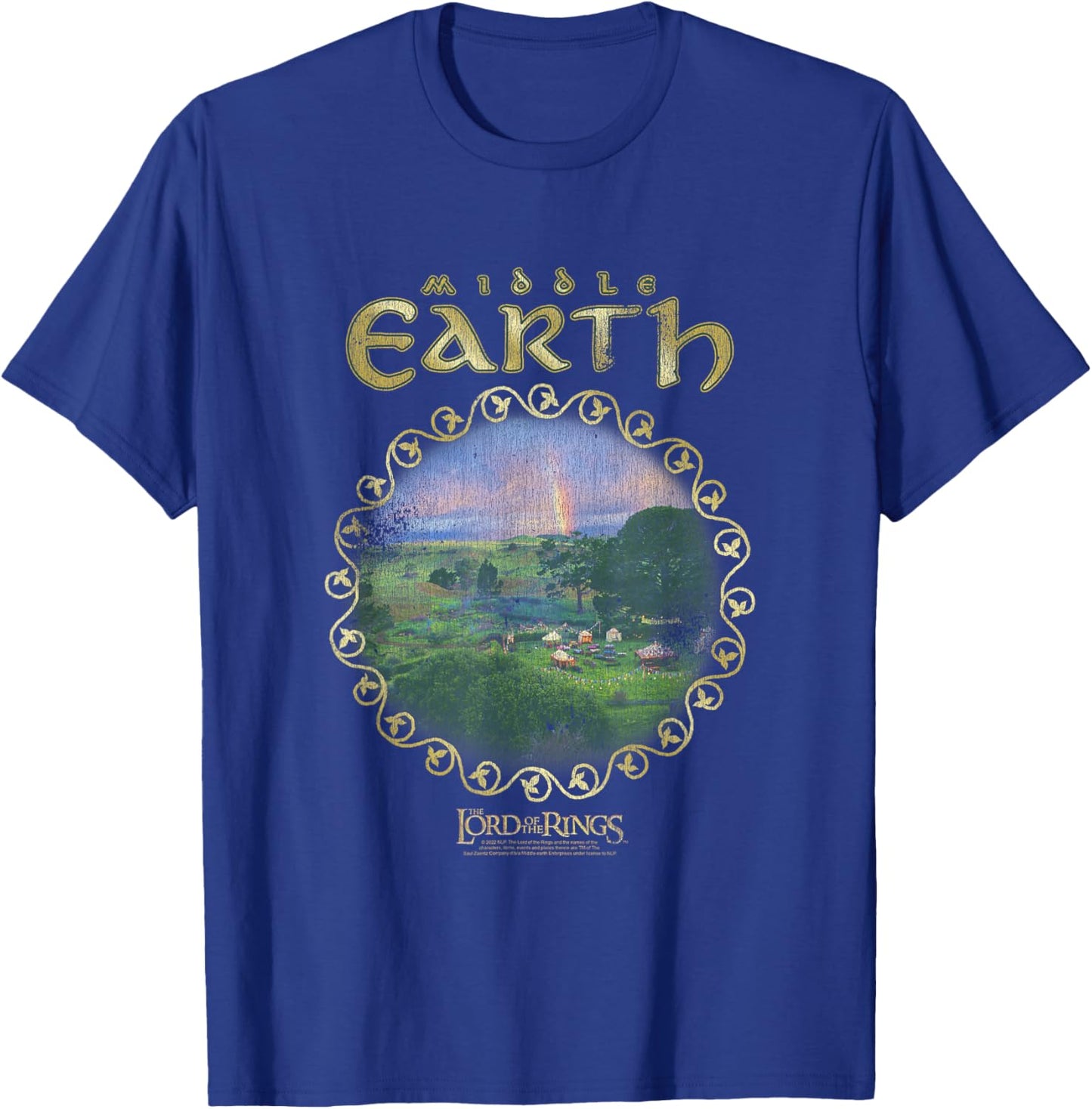 The Lord of The Rings Middle Earth Framed Landscape Movie T-Shirt - T-Shirt | Royal
