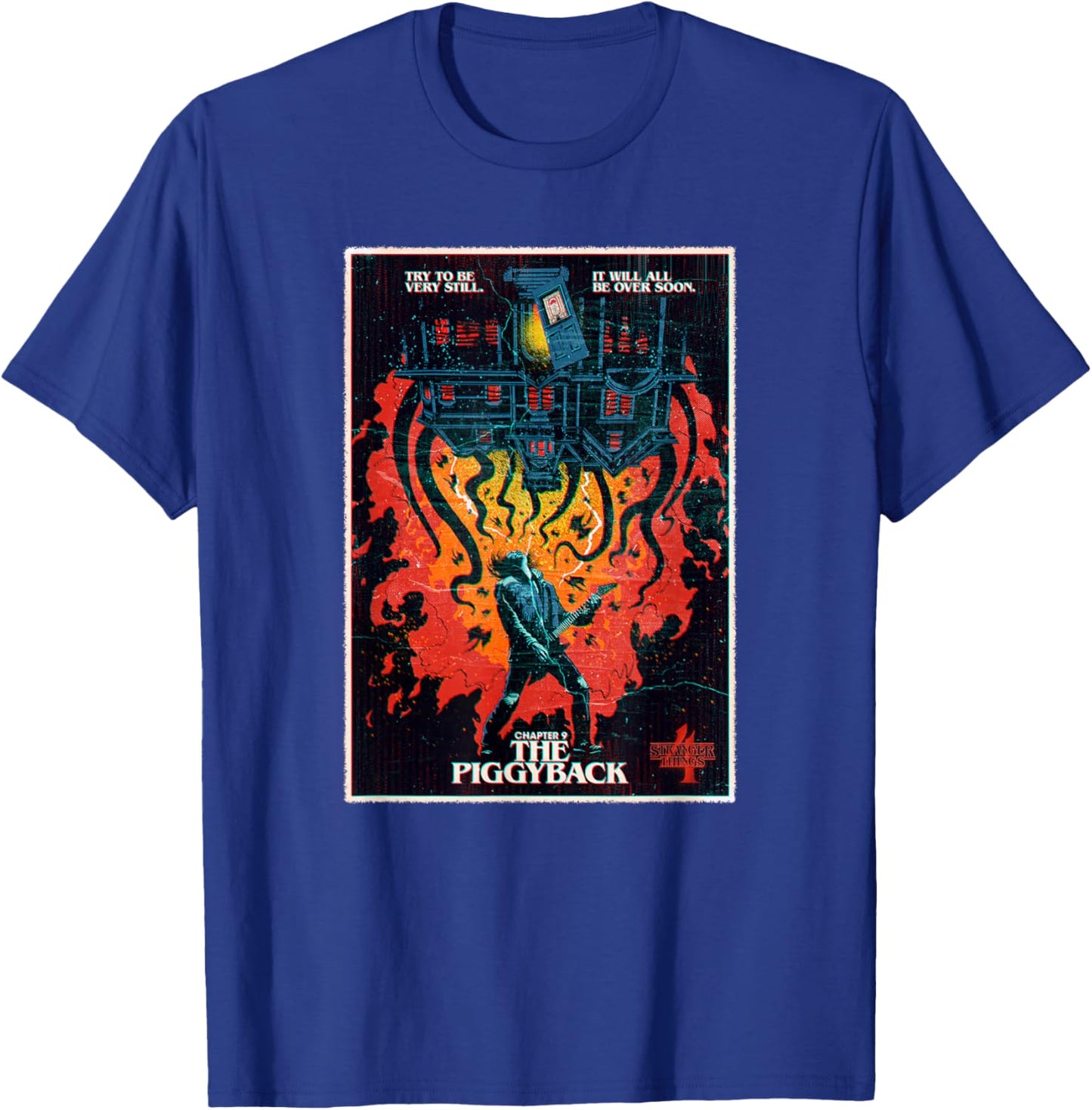 Stranger Things 4 Chapter 9 The Piggyback Eddie Poster T-Shirt - T-Shirt | Royal