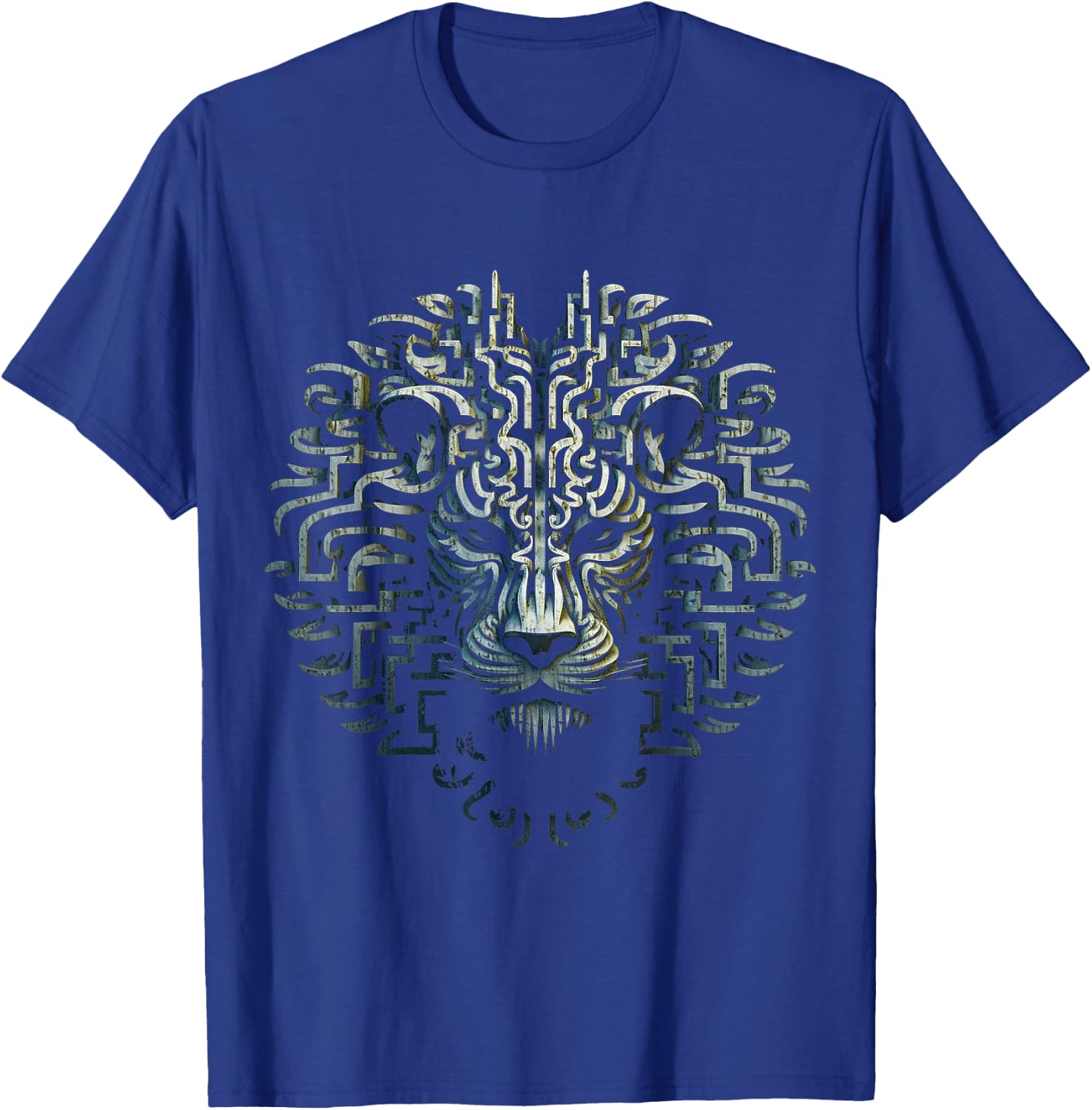 Lion Mandala Animal Motif Illustration Lion T-Shirt - T-Shirt | Royal