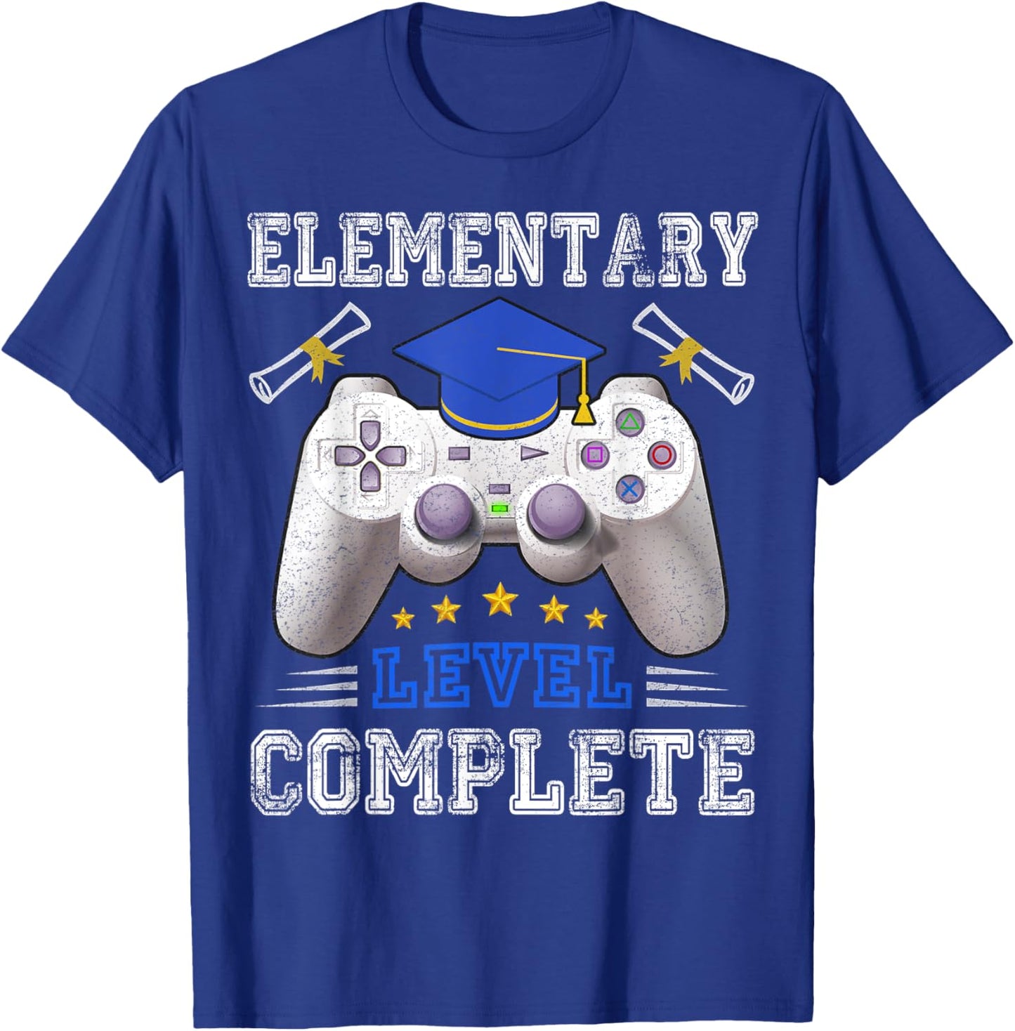 Elementary Level Complete Class Of 2025 Graduation T-Shirt - T-Shirt | Royal