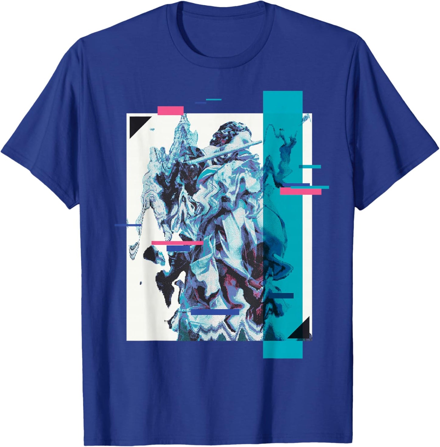 Vaporwave Aesthetic Retro 80s 90s Statue Japanese Glitch Art T-Shirt - T-Shirt | Royal