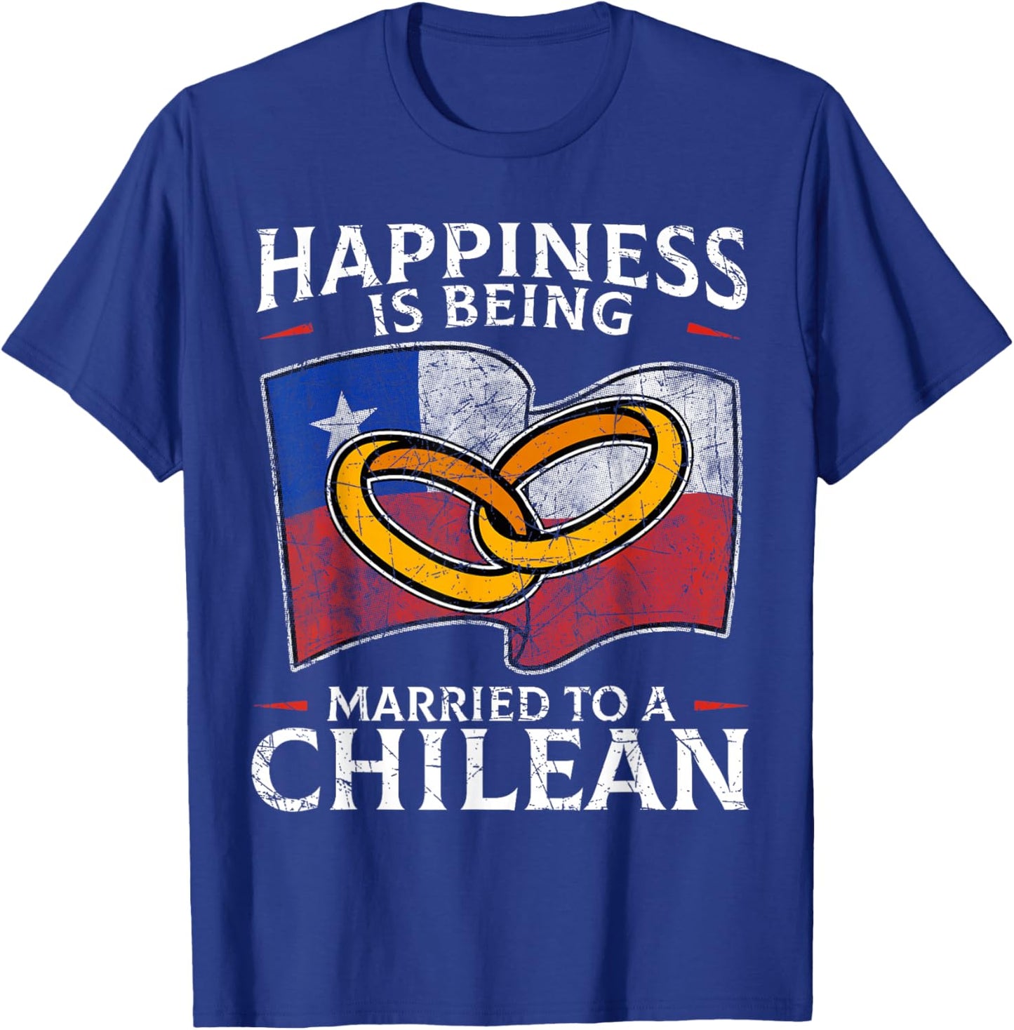 Chilean Marriage Chile Married Flag Wedded Culture T-Shirt - T-Shirt | Royal