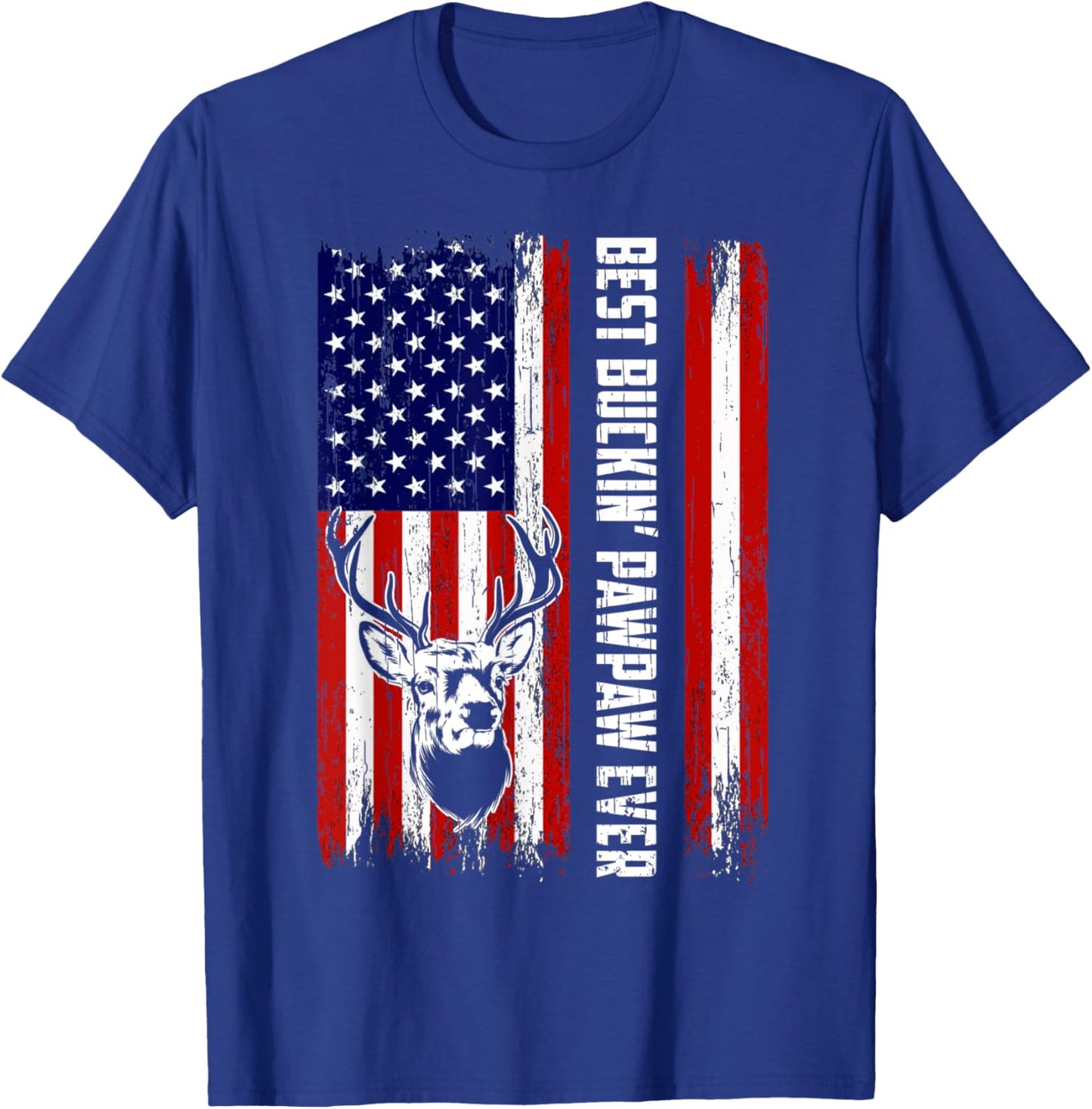 Best Buckin Pawpaw Ever Shirt Deer Hunting Bucking Father T-Shirt - T-Shirt | Royal