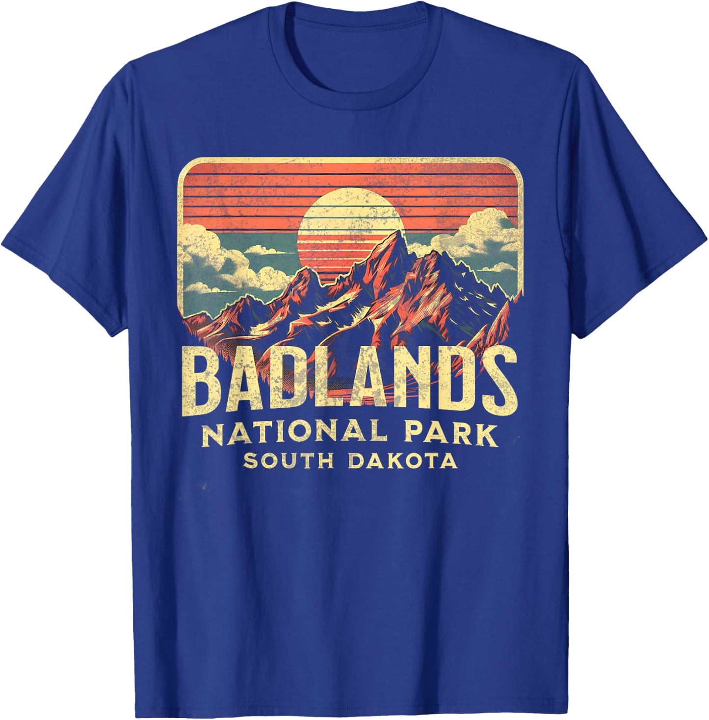 Badlands National Park , Small, Blue T-Shirt - T-Shirt | Royal