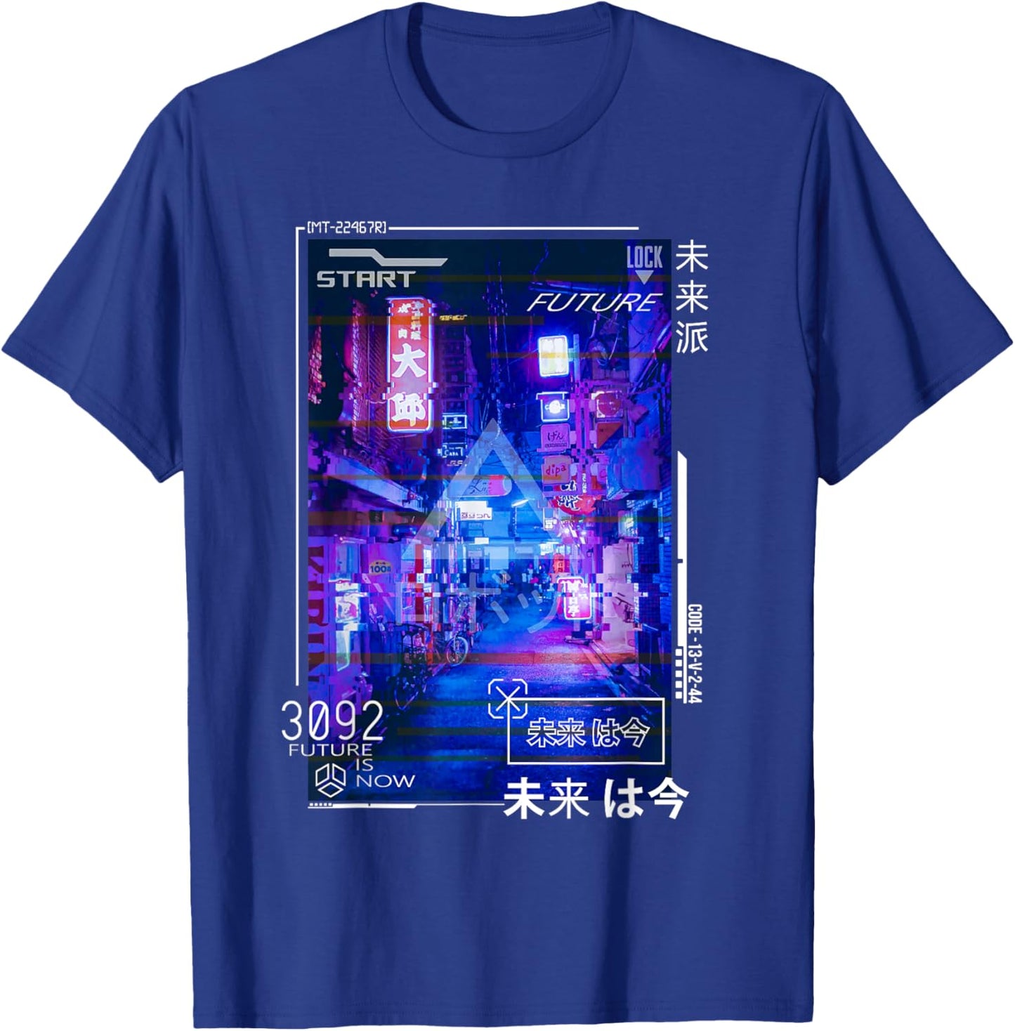 Cyberpunk Japanese Futurism Aesthetic Vaporwave T-Shirt - T-Shirt | Royal