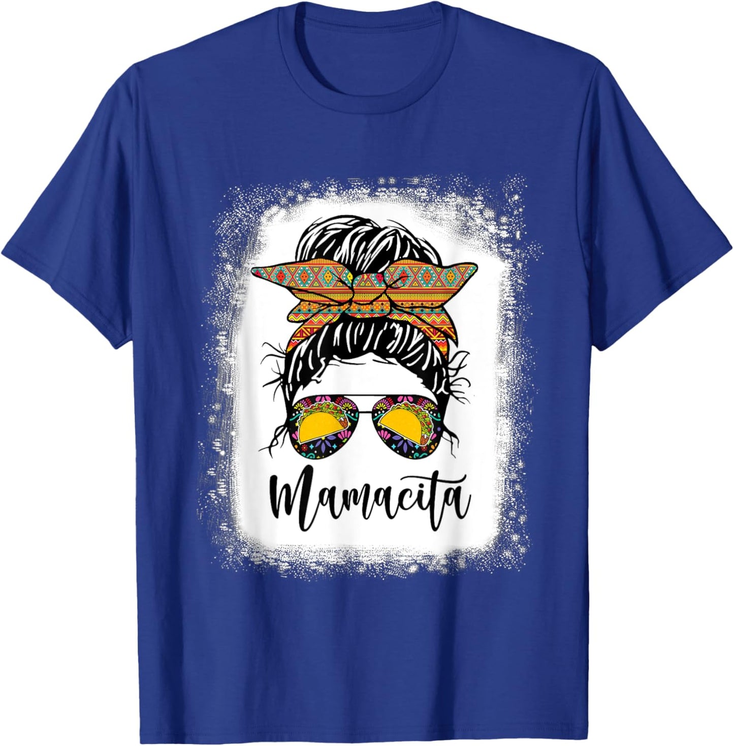 Mamacita Shirt Messy Bun Tacos 5 De Mayo Fiesta T-Shirt - T-Shirt | Royal