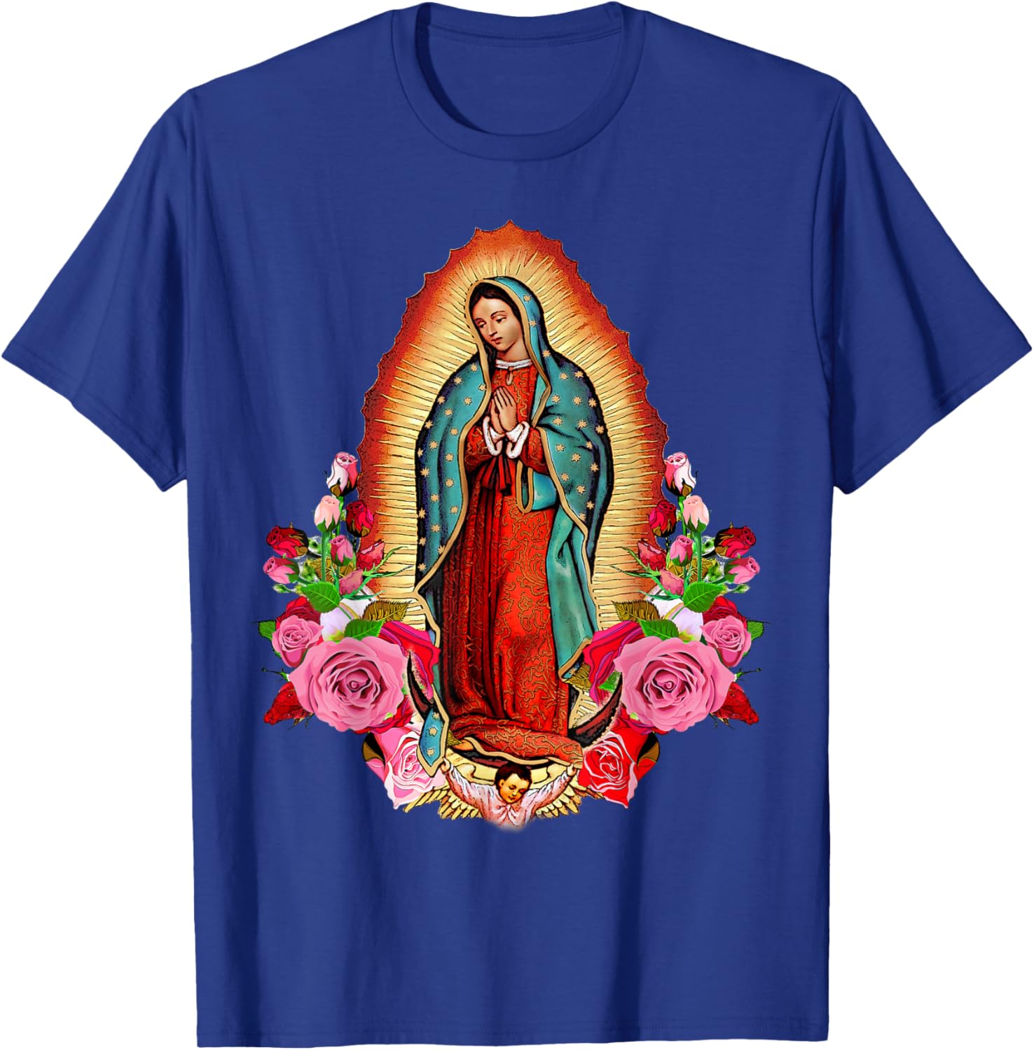 Our Lady of Guadalupe Virgin Mary T-Shirt - T-Shirt | Royal
