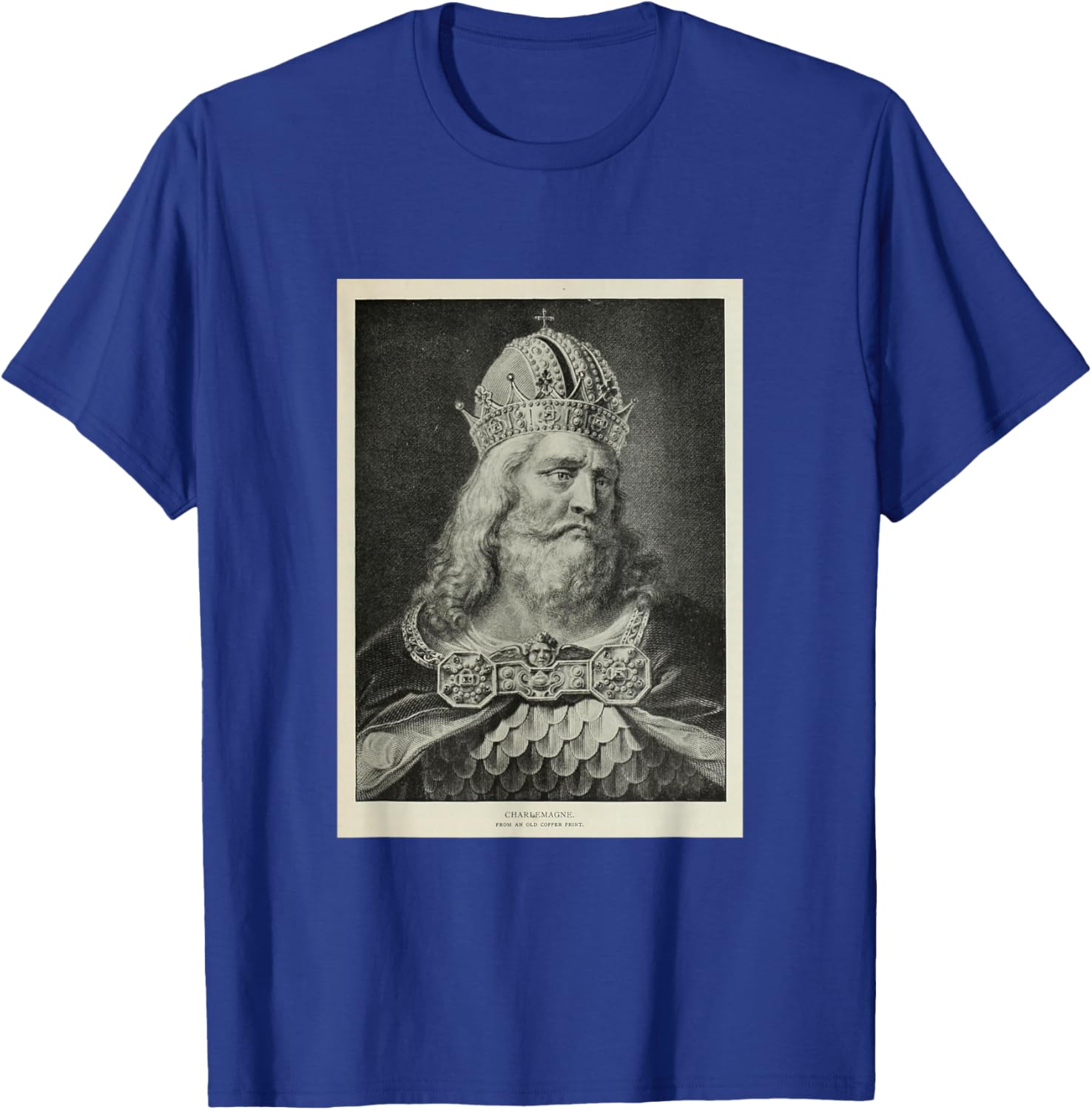 Vintage Charlemagne Illustrative Portrait (1912) T-Shirt - T-Shirt | Royal