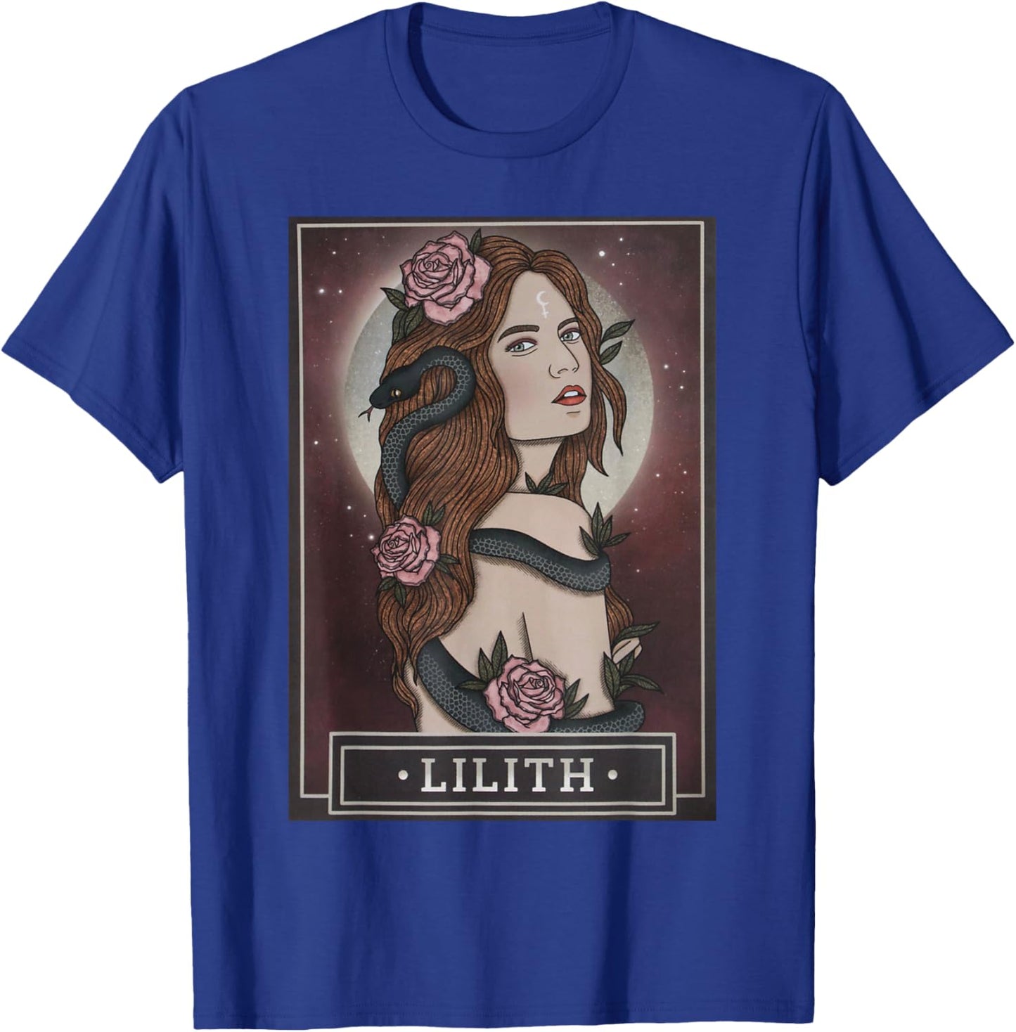 Lilith | Goddess | Tarot Card | Book of Shadows T-Shirt - T-Shirt | Royal