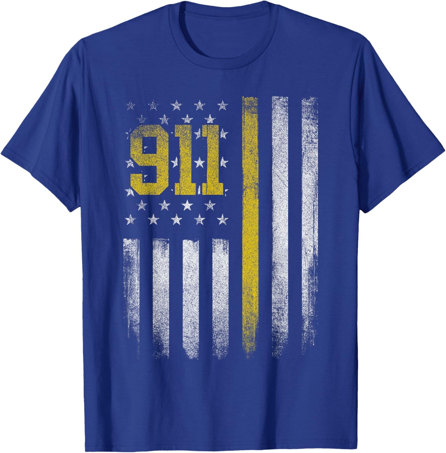 911 Dispatcher - Dispatch US Flag Police Emergency Responder T-Shirt - T-Shirt | Royal