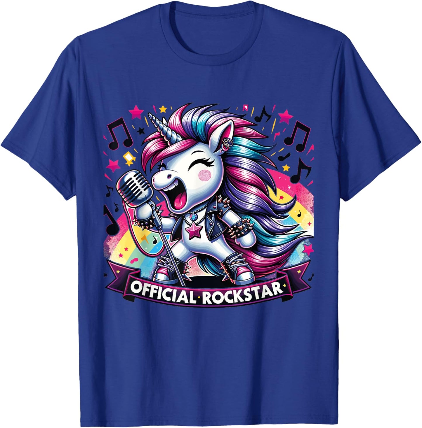 Funny unicorn Singer Rockstar Band official rockstar T-Shirt - T-Shirt | Royal