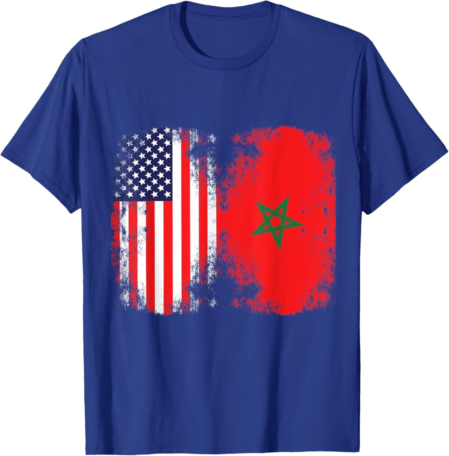 Moorish American Morocco Flag Moroccan Soccer Supporter T-Shirt - T-Shirt | Royal