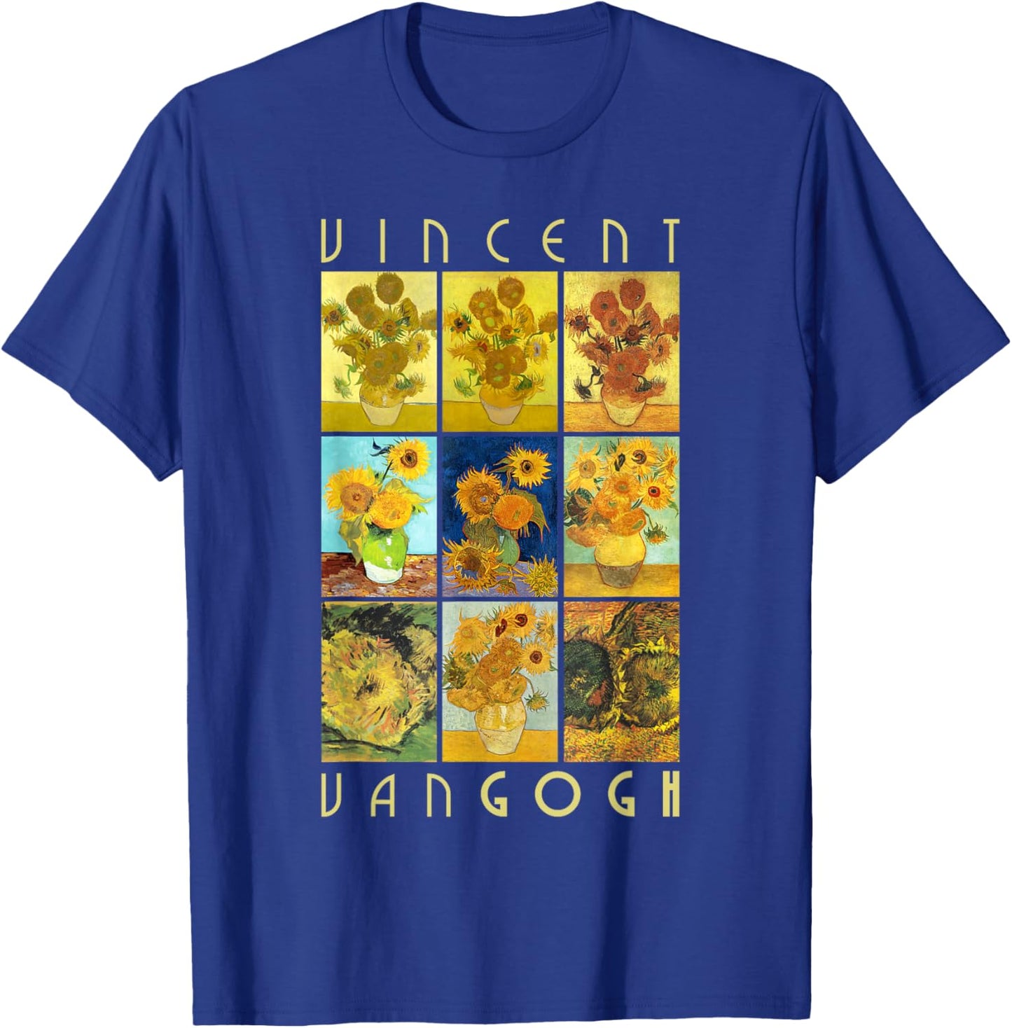 Van Gogh Sunflowers Shirt | Yellow Flowers Art Collection T-Shirt - T-Shirt | Royal
