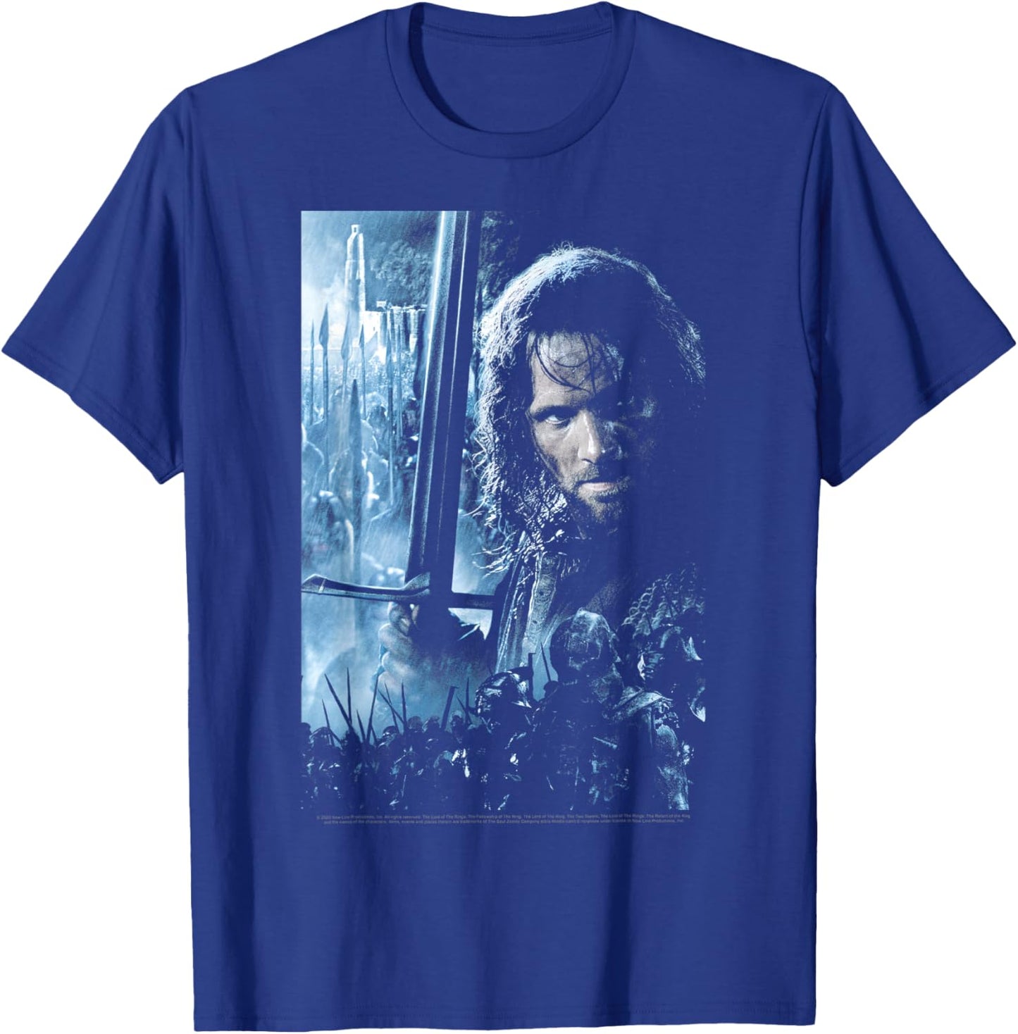 Lord of The Rings Aragorn Battle Poster T-Shirt - T-Shirt | Royal
