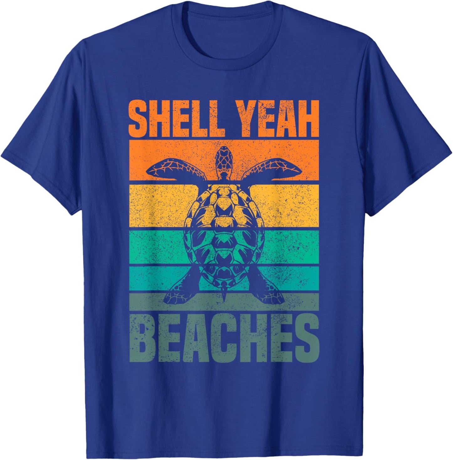 Vintage Shell Yeah Tortoise Lover Gift Marine Animal Turtle T-Shirt - T-Shirt | Royal