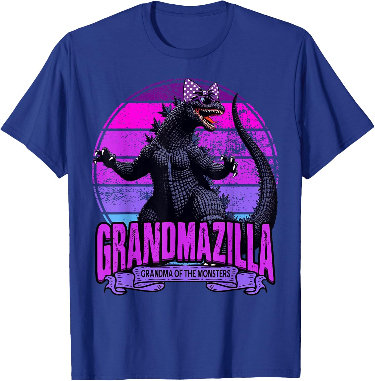 Grandmazilla Grandma Of The Monsters Funny Gifts Mother's T-Shirt - T-Shirt | Royal