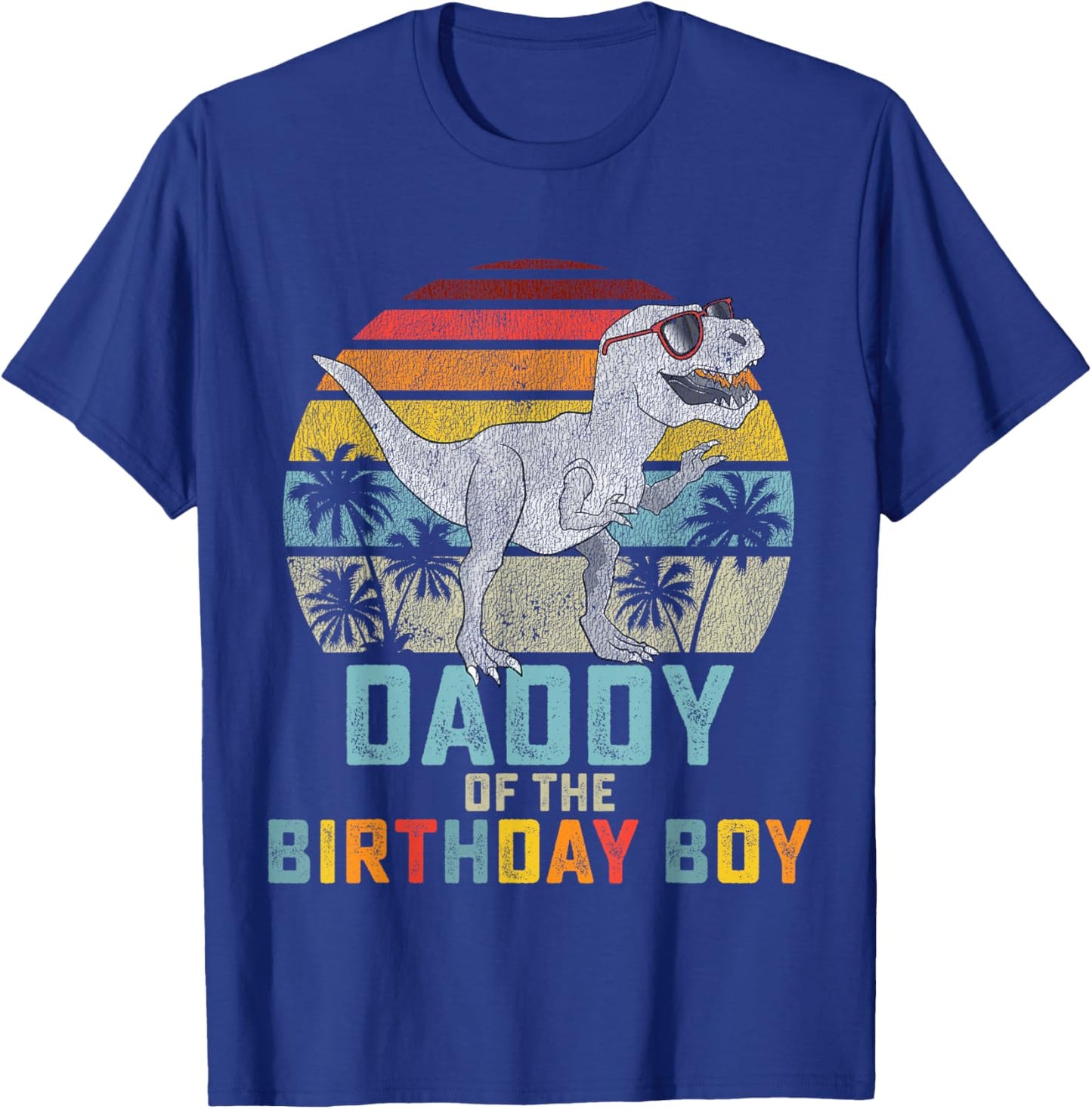 Daddy Dinosaur of The Birthday Boy Dad Matching Family T-Shirt - T-Shirt | Royal