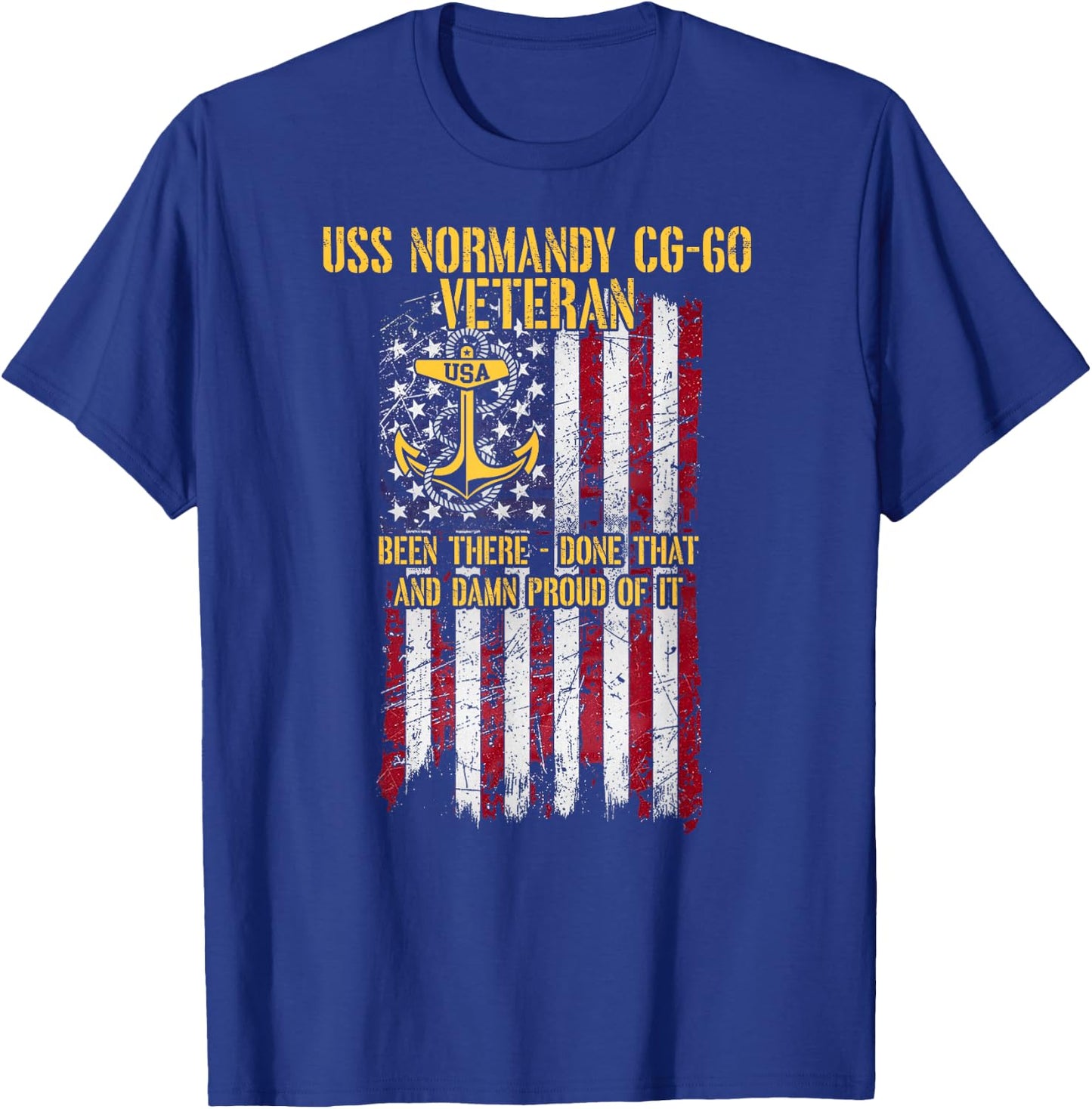 USS Normandy CG-60 Cruiser Veteran T-Shirt - T-Shirt | Royal