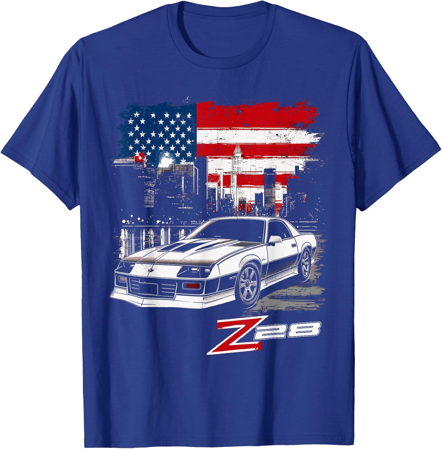 1980's IROC, IROC-Z Muscle Car American Muscle Retro Z28 T-Shirt - T-Shirt | Royal