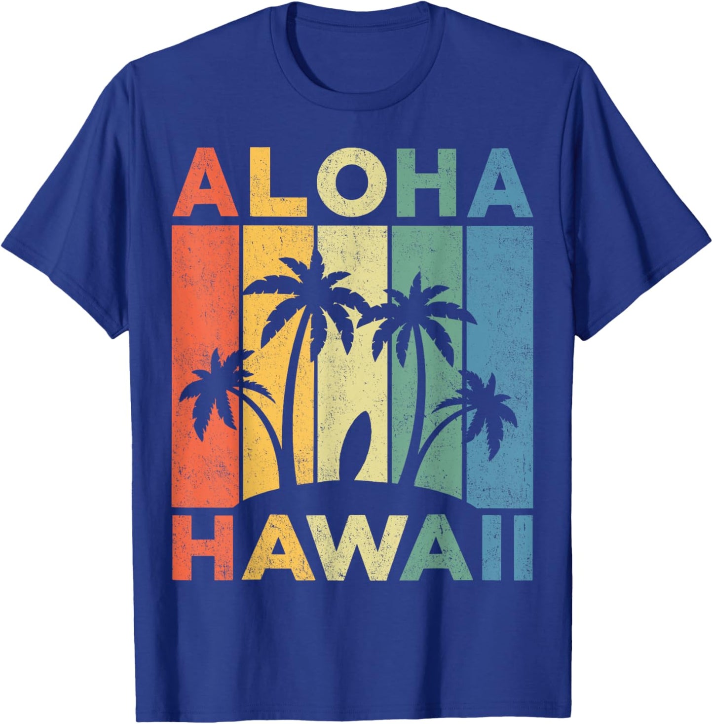 Aloha Hawaii Hawaiian Island Shirt Palm Beach Surfboard Surf Men Women Girls Kids T-Shirt - T-Shirt | Royal