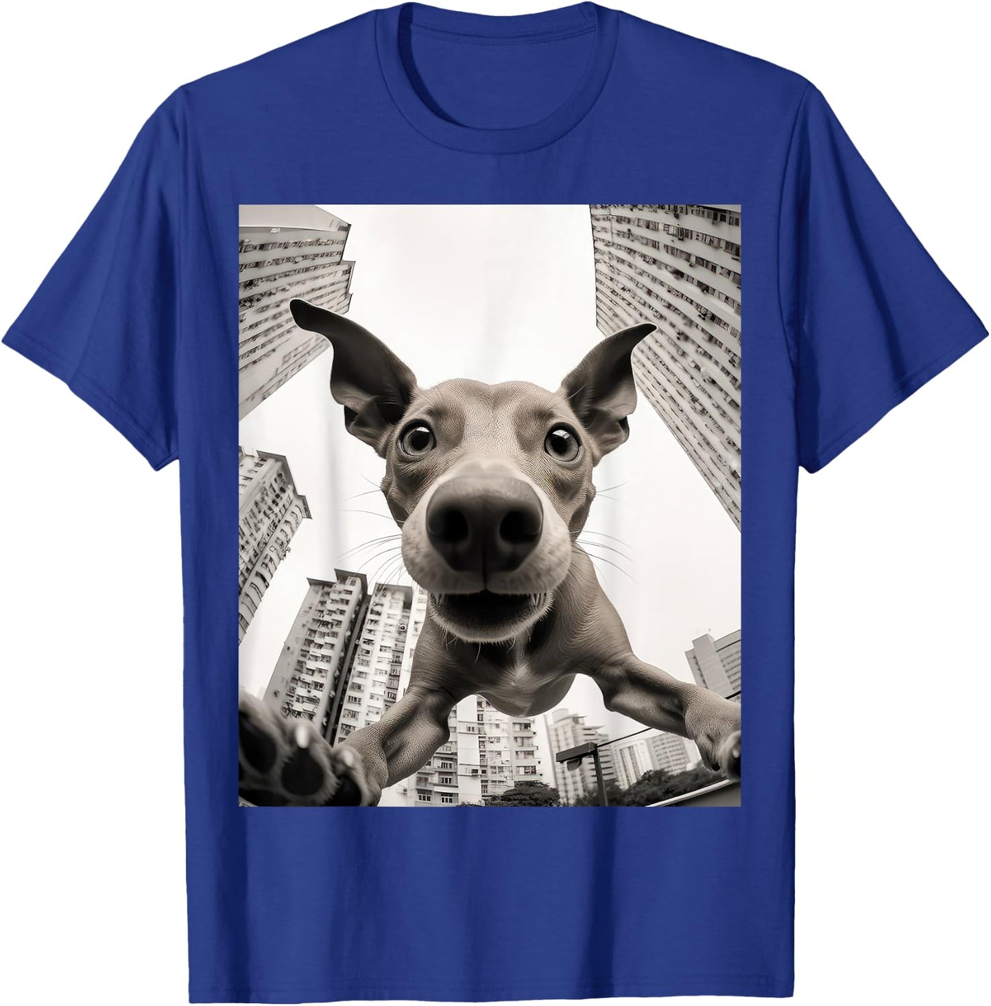 Funny dog selfie pic T-Shirt - T-Shirt | Royal