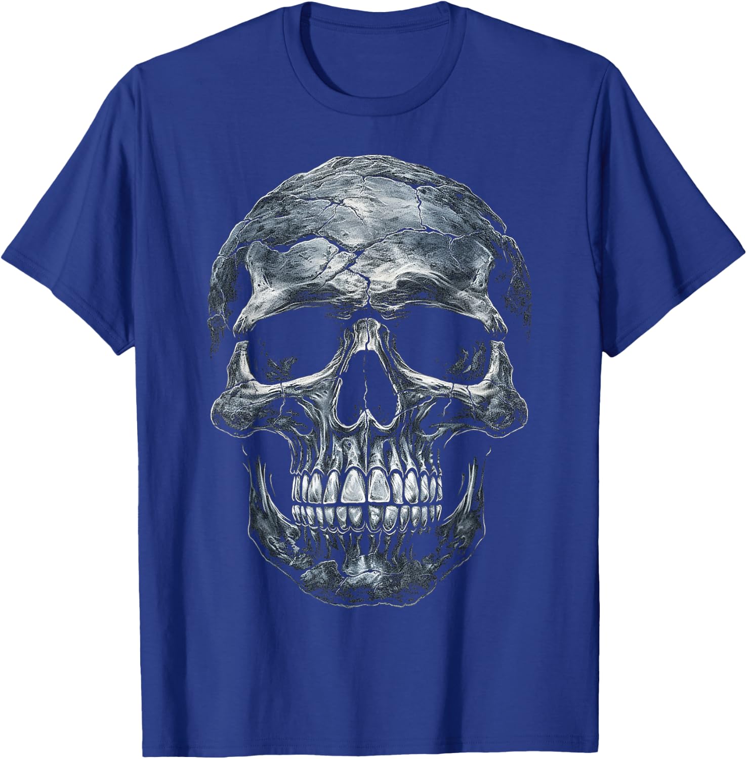 Skull Motif Artwork Art Skull T-Shirt - T-Shirt | Royal