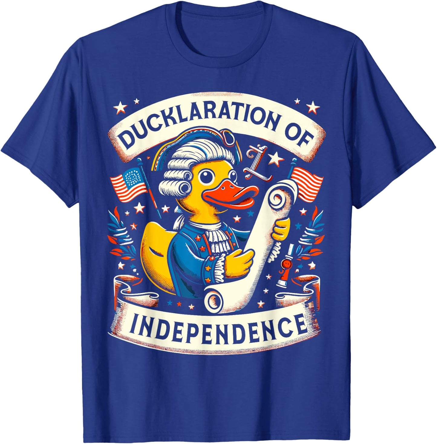 Ducklaration of Independence 4th of July Funny July Fourth Kids Men T-Shirt - T-Shirt | Royal
