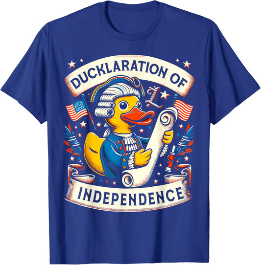 Ducklaration of Independence 4th of July Funny July Fourth Kids Men T-Shirt - T-Shirt | Royal