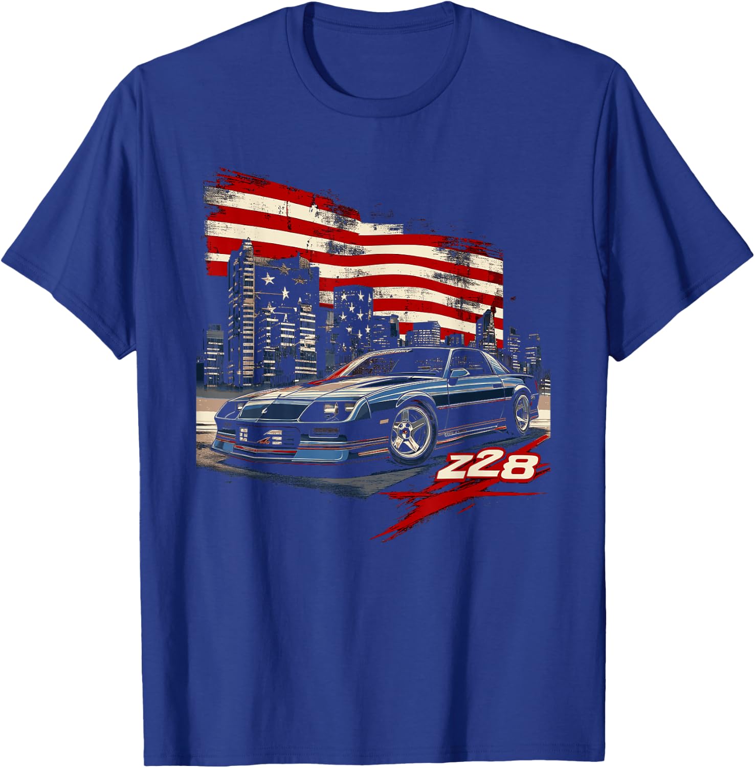 1980's IROC, IROC-Z Muscle Car American Muscle Retro Z28 T-Shirt - T-Shirt | Royal