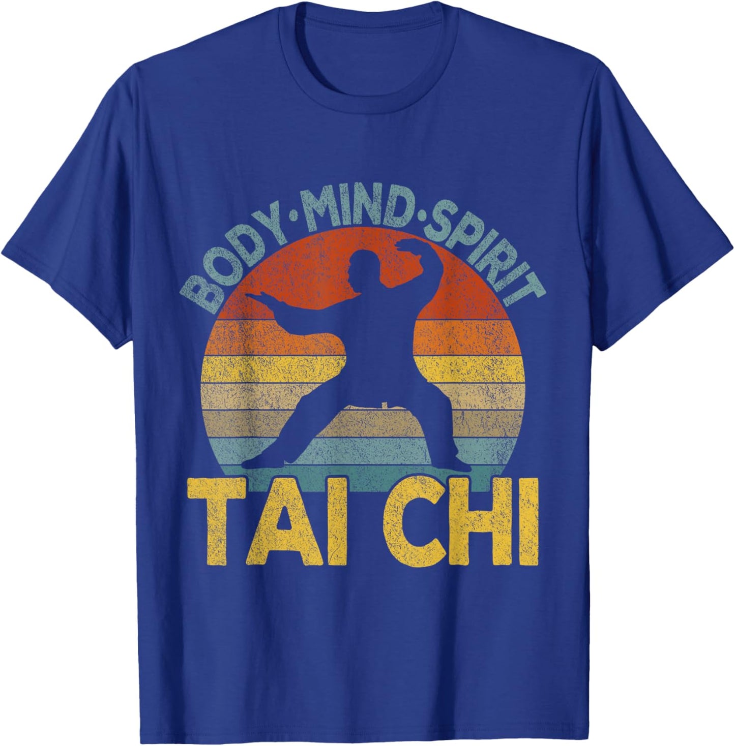 Vintage Tai Chi Chinese Martial Arts Taiji Retro T-Shirt - T-Shirt | Royal
