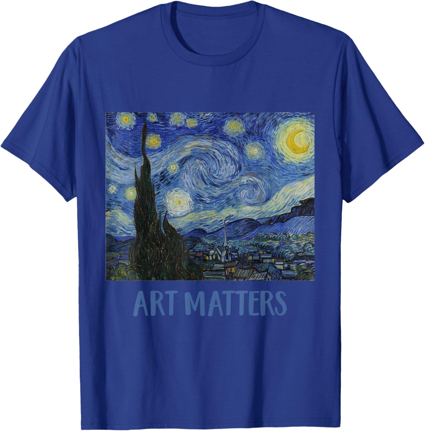 Starry Night by Vincent van Gogh Art Matters T-Shirt - T-Shirt | Royal