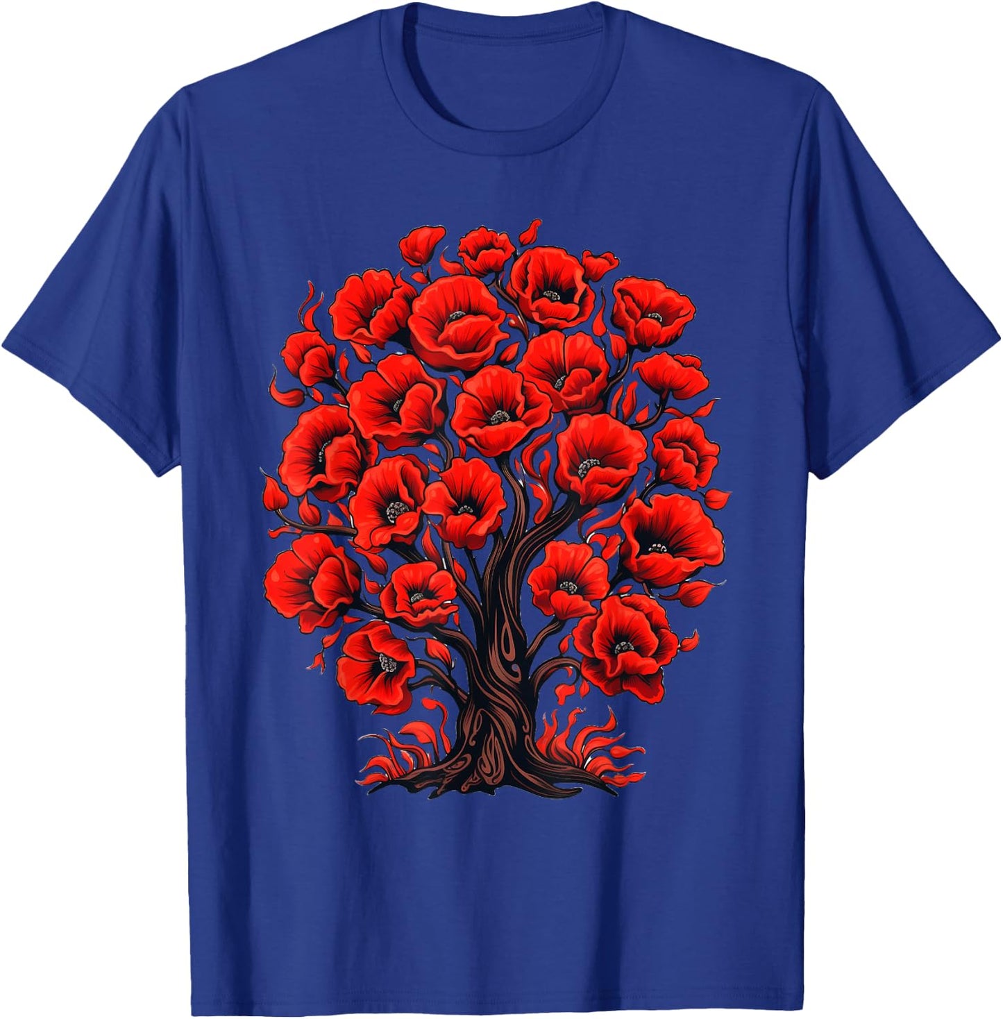 Red Poppies Tree Poppy Flower Floral T-Shirt - T-Shirt | Royal