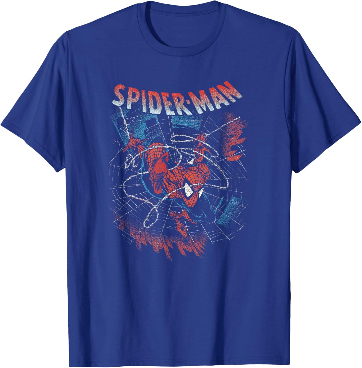 Marvel Spider-Man Web Slinging Action T-Shirt - T-Shirt | Royal