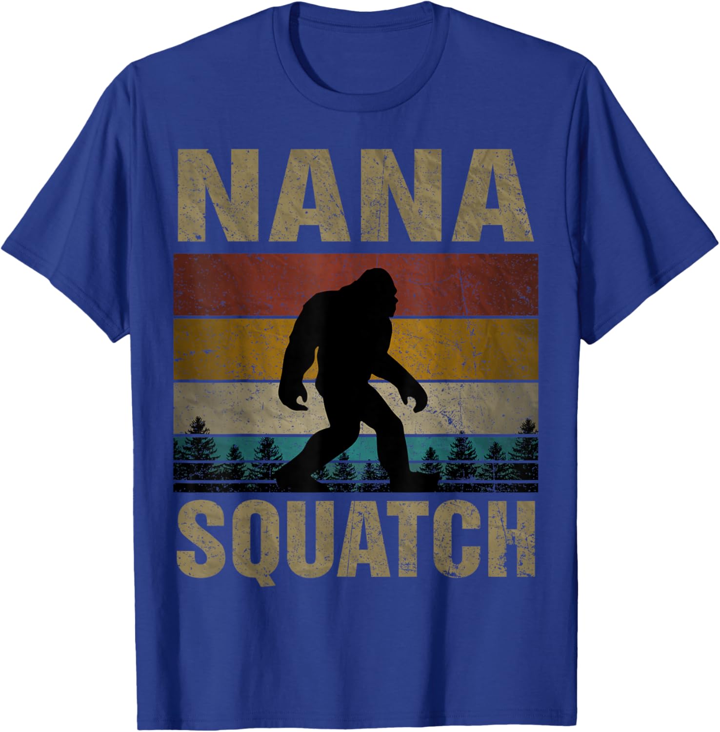 Nana Squatch Bigfoot Nana Sasquatch Yeti Family Matching T-Shirt - T-Shirt | Royal