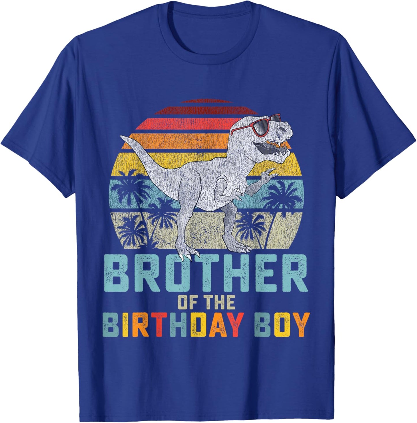 Brother Dinosaur of The Birthday Boy Matching Family Small T-Shirt - T-Shirt | Royal