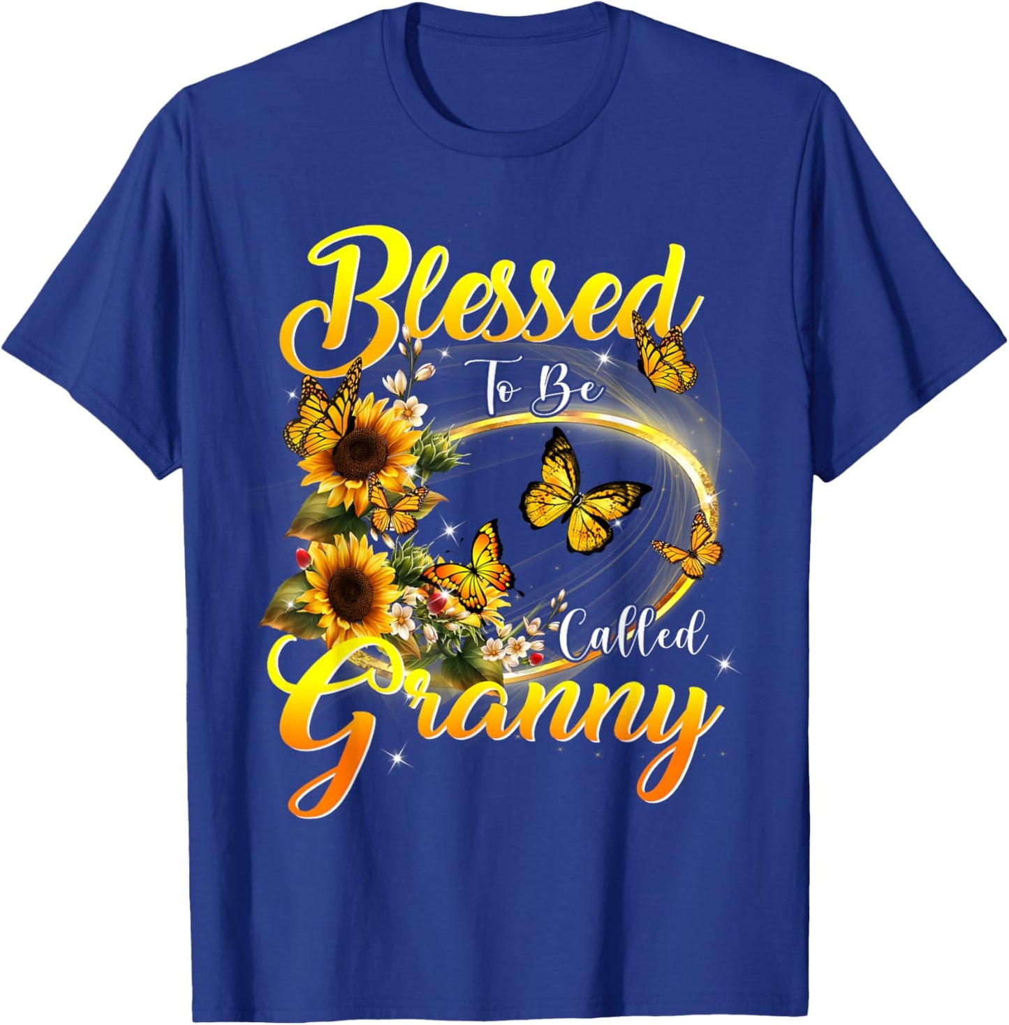 Blessed to be called Granny Shirt Sunflower Lovers Grandma T-Shirt - T-Shirt | Royal