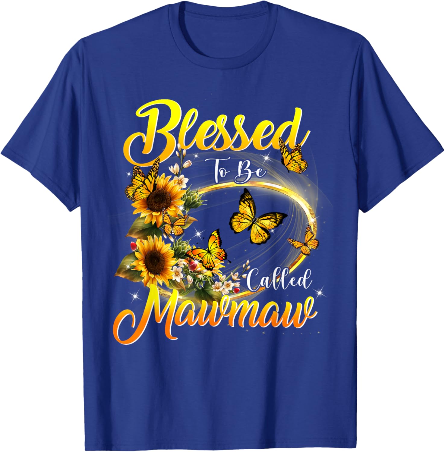 Blessed to be called Mawmaw Shirt Sunflower Lovers Grandma T-Shirt - T-Shirt | Royal