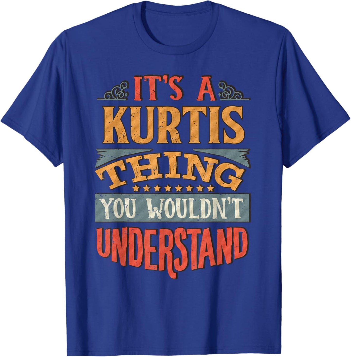 Kurtis Name T-Shirt - T-Shirt | Royal
