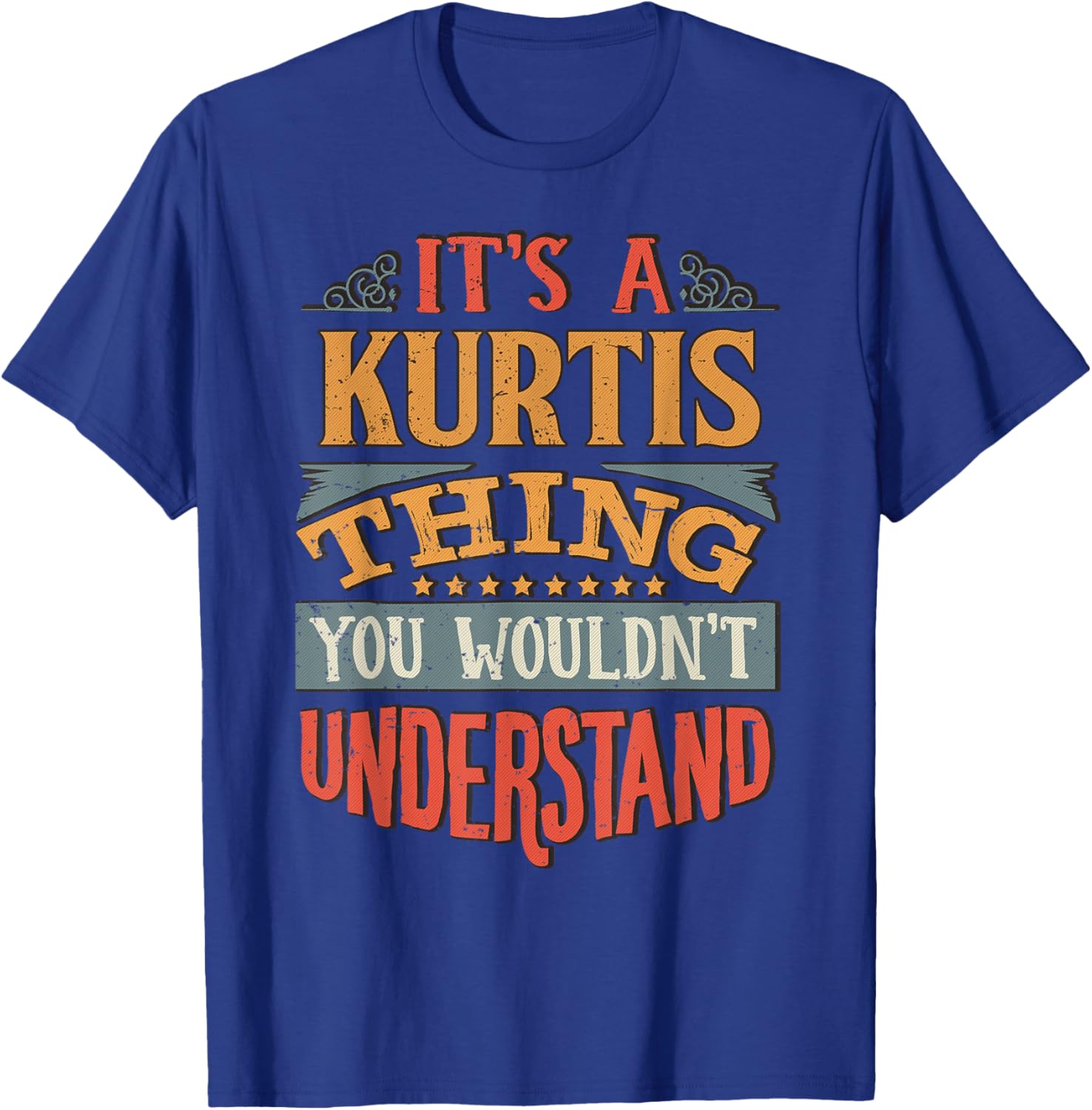 Kurtis Name T-Shirt - T-Shirt | Royal