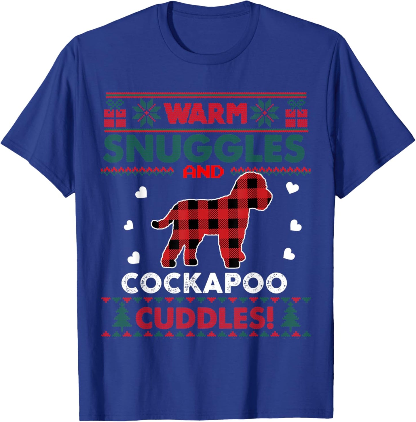 Cockapoo Dog Christmas Pajama Dog Pet Ugly Christmas Sweater Men Women Kids T-Shirt - T-Shirt | Royal