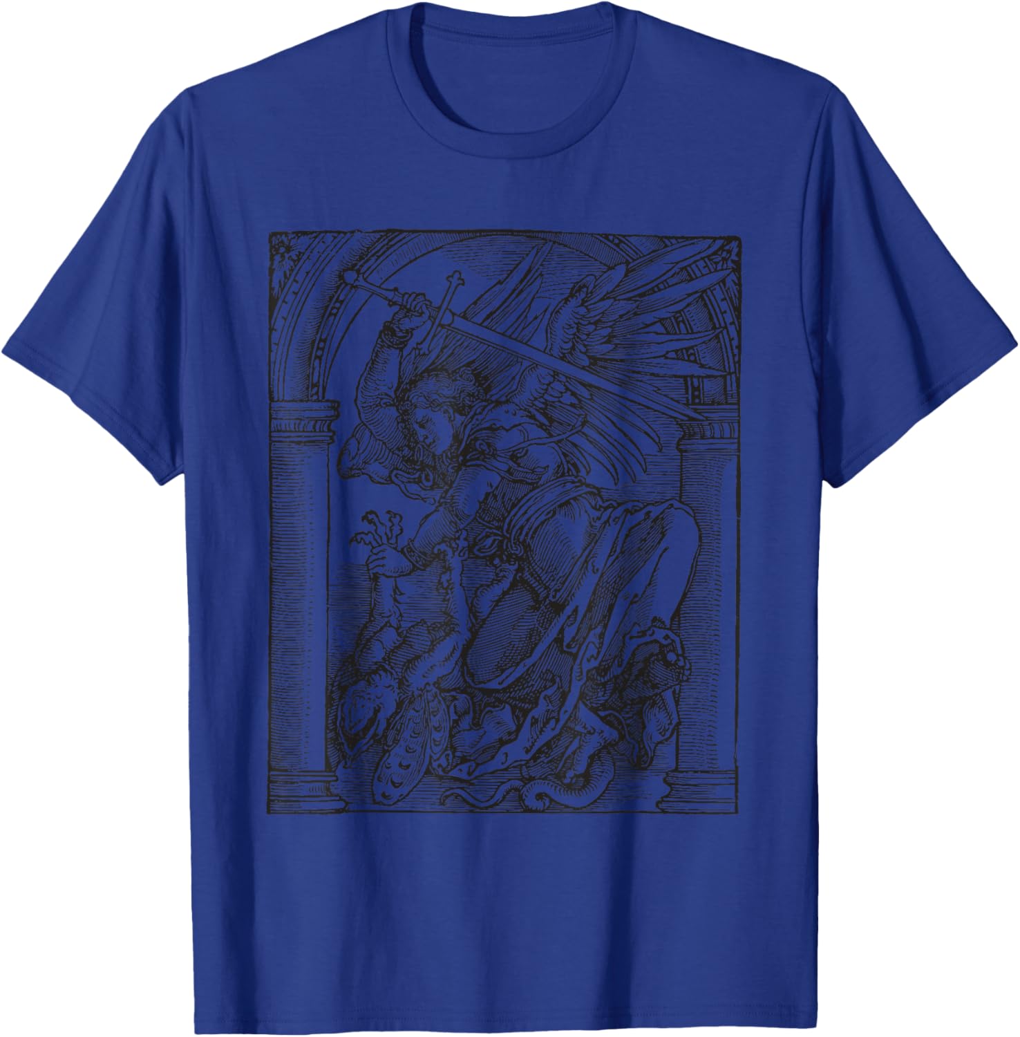 St Michael Archangel Angel Catholic Patron Saint T-Shirt - T-Shirt | Royal