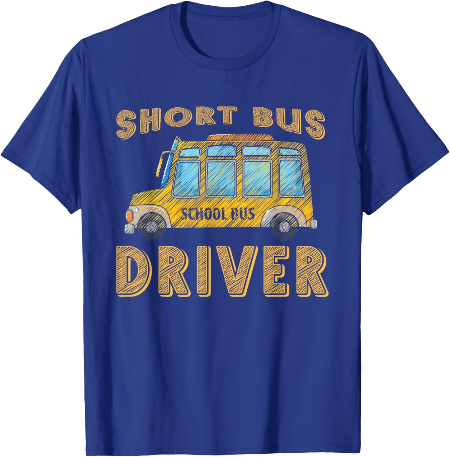 Short School Bus Driver Passenger Student Public Transport T-Shirt - T-Shirt | Royal