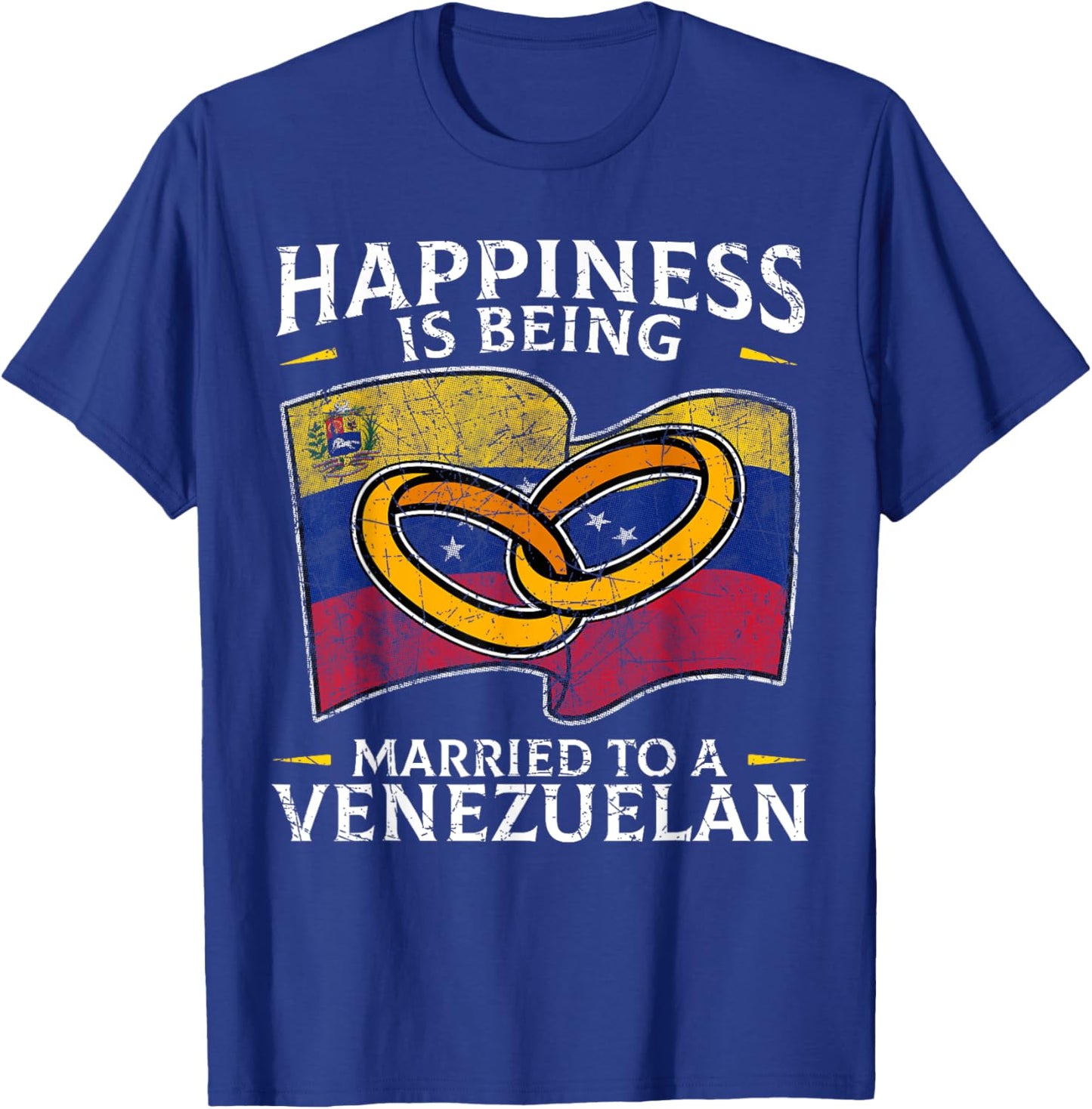 Venezuelan Wedding Venezuela Heritage Roots Flag Married T-Shirt - T-Shirt | Royal