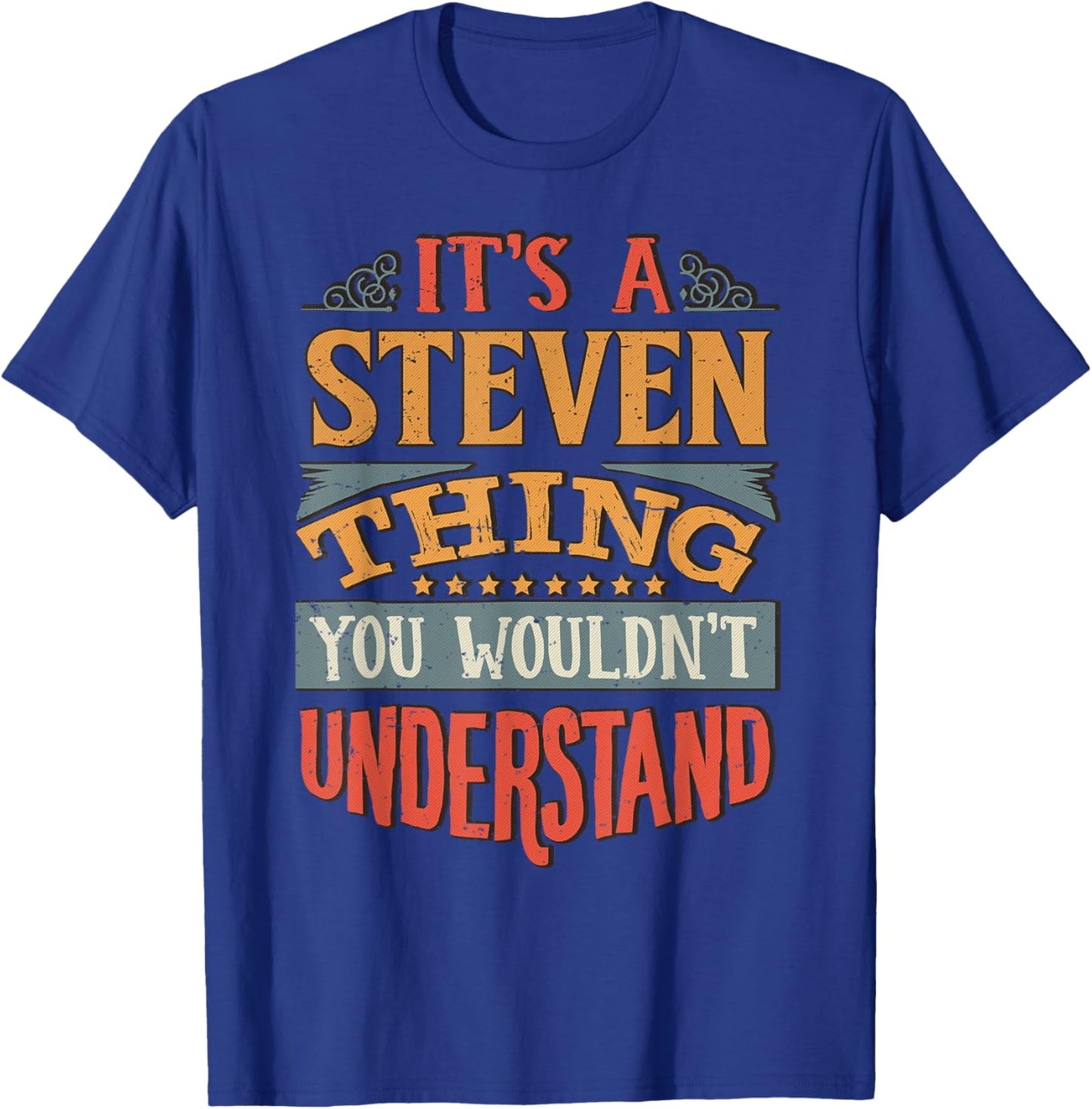 Steven Name T-Shirt - T-Shirt | Royal