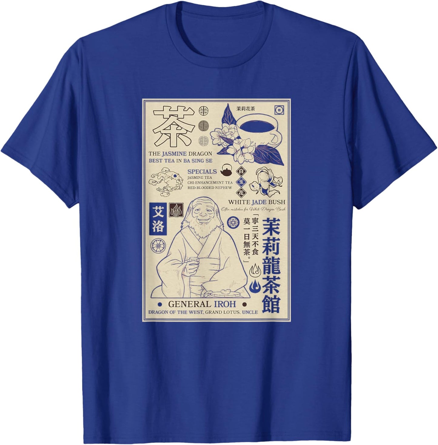 Avatar: The Last Airbender General Iroh Info Poster T-Shirt - T-Shirt | Royal